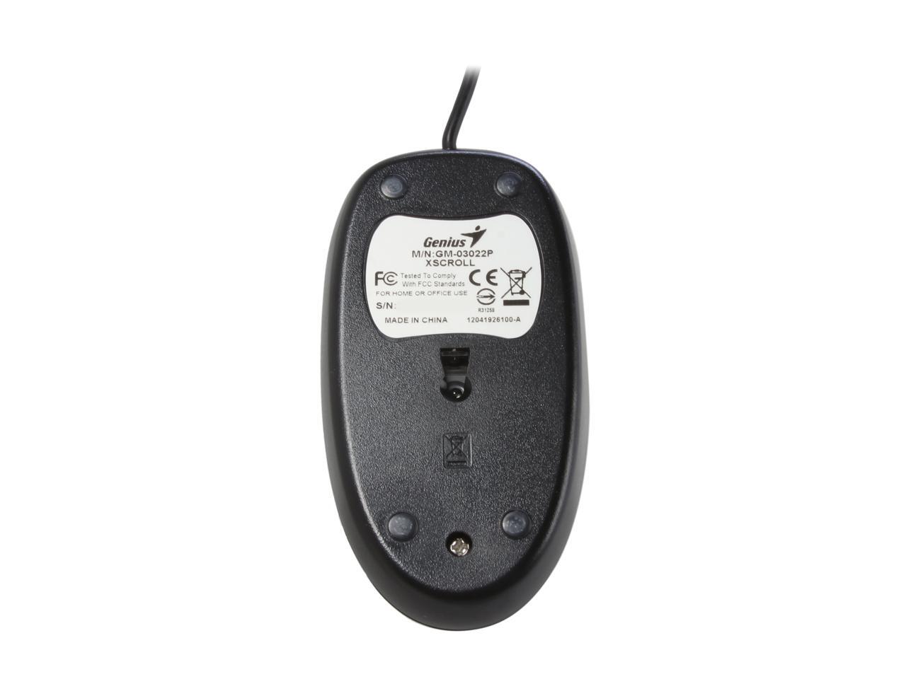 Genius XScroll Black Wired Optical Mouse - Newegg.com