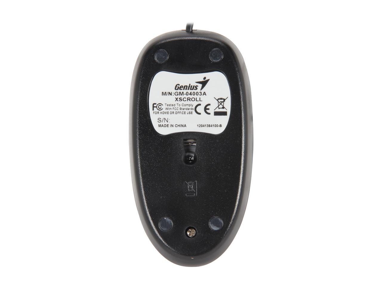 Genius XScroll Black Wired Optical Mouse - Newegg.com