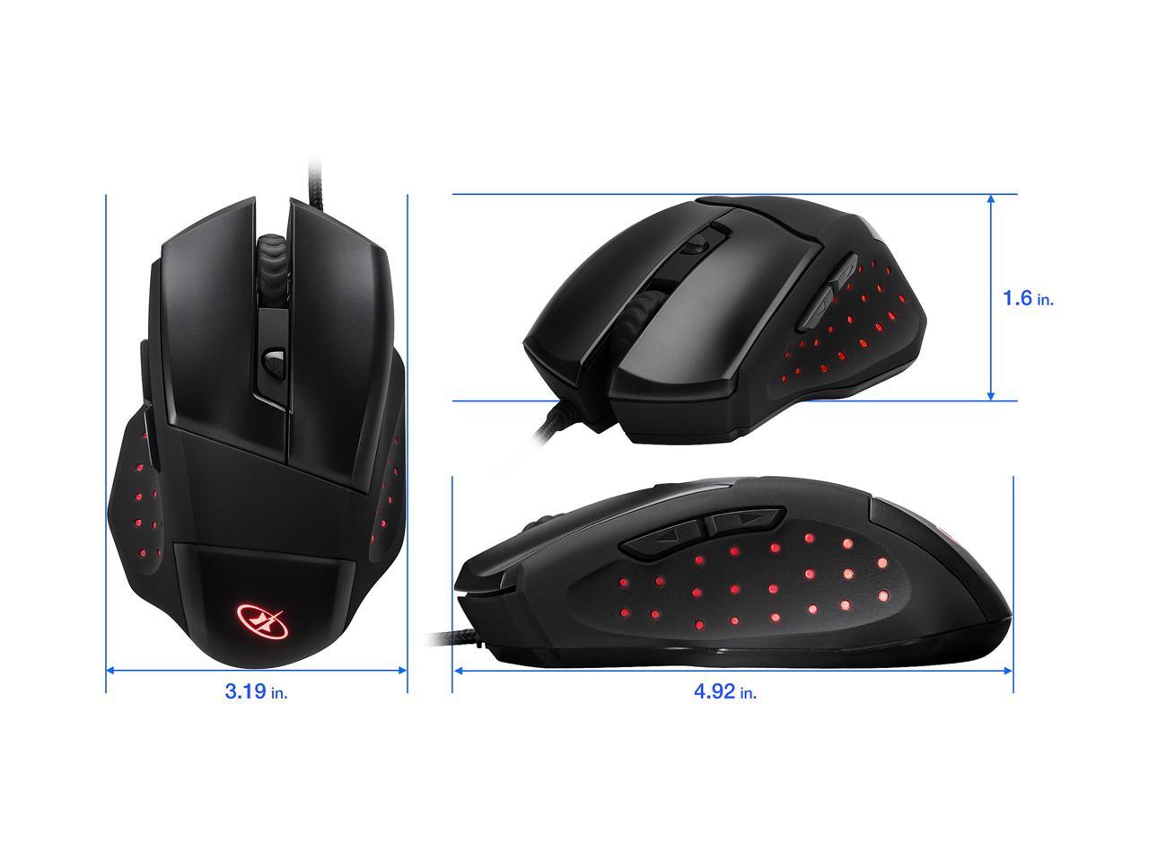 Rosewill ION D10 4000 dpi Optical Wired Gaming Mouse - Newegg.com