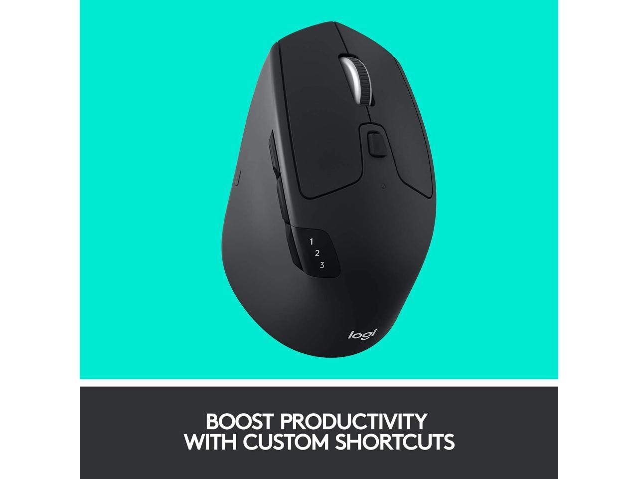 Mevrouw Cerebrum hardware Logitech M720 Triathlon Multi-Device Wireless Mouse, Bluetooth, USB  Unifying Receiver, 1000 DPI, 8 Buttons, 2-Year Battery, Compatible with  Laptop, PC, Mac, iPadOS - Black - Newegg.com