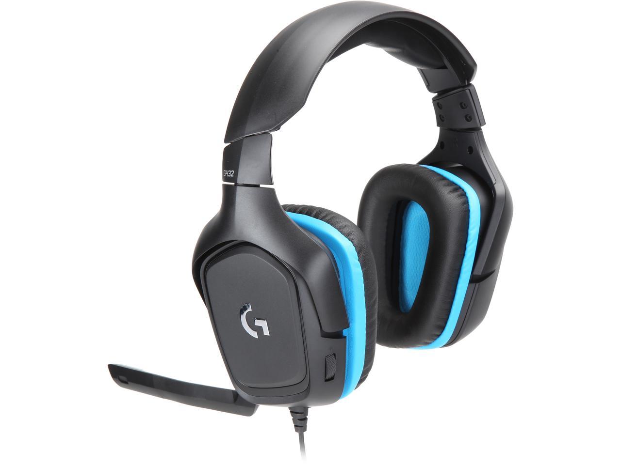 Renewed Leatherette Logitech G432 DTS:X 7.1 Surround Sound Wired PC Gaming Headset
