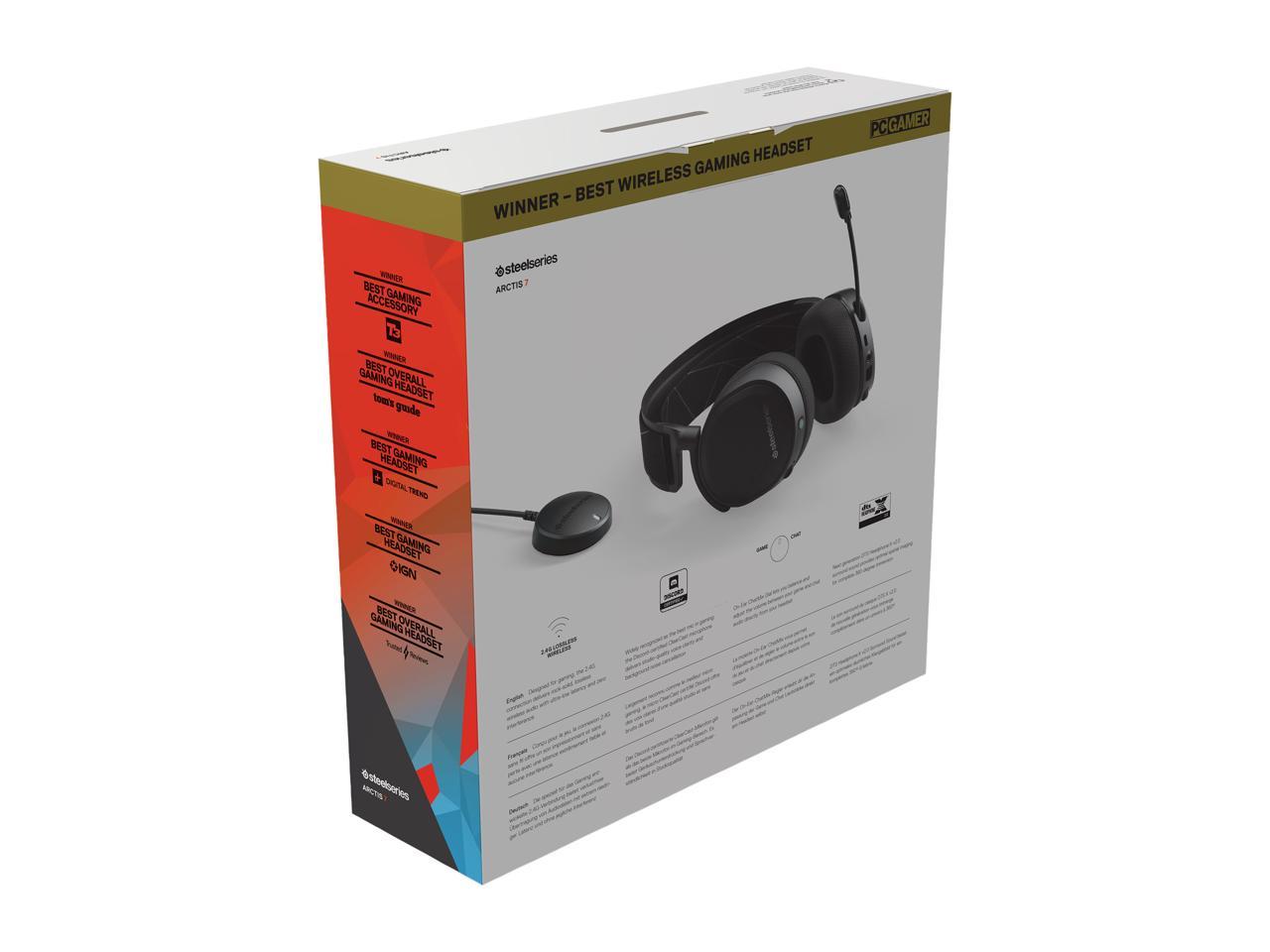 Steelseries Arctis 7 Wireless Gaming Headset Black 2019 Edition Newegg Com