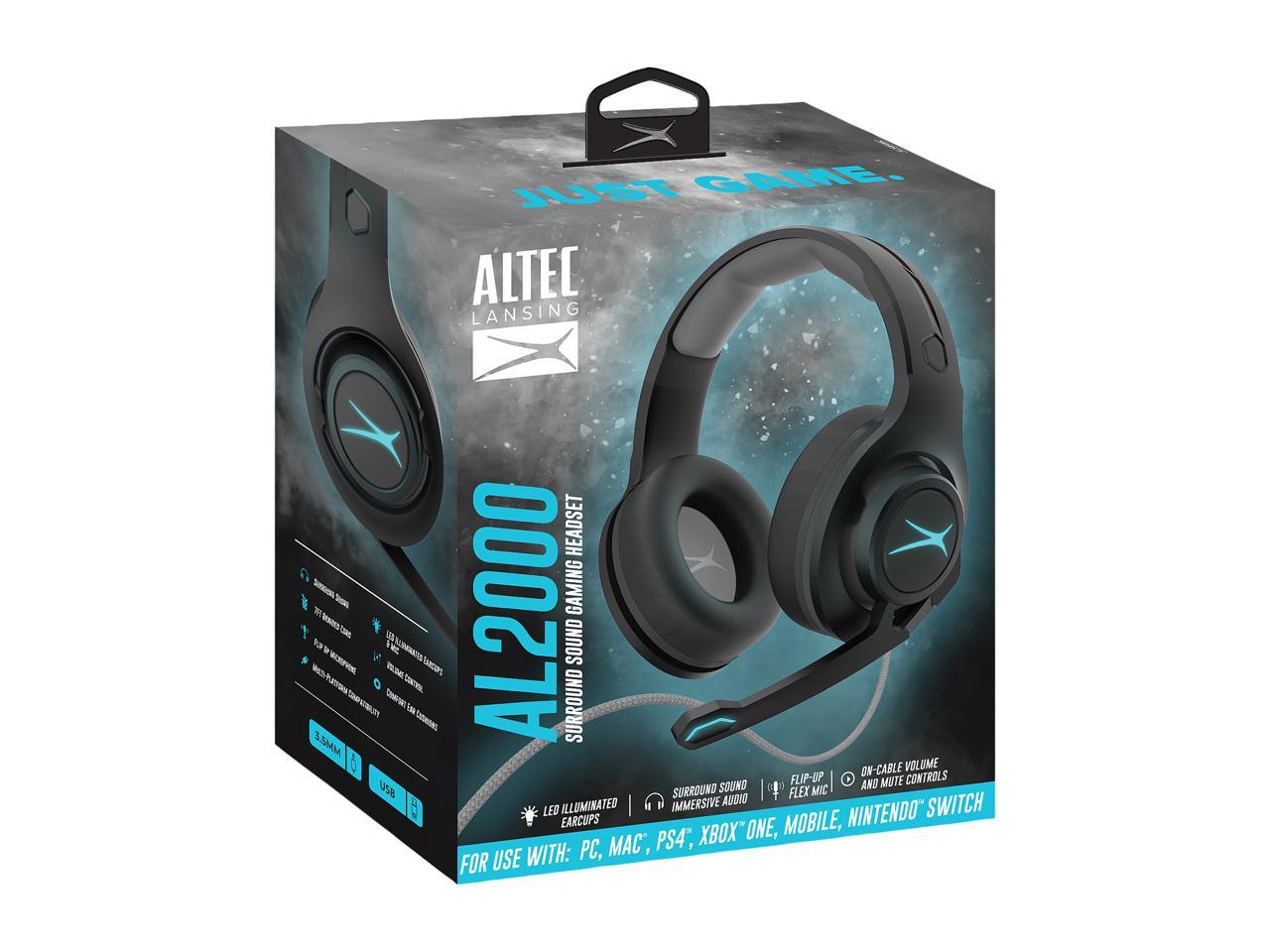 ALTEC LANSING AL2000 Circumaural Gaming Stereo Headset - LED Lighting ...