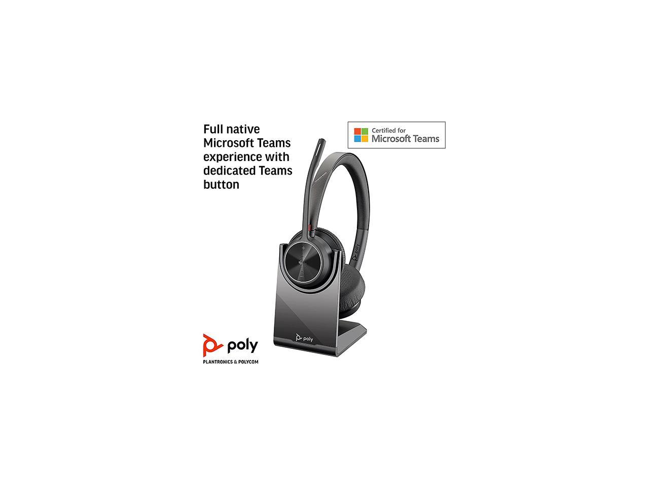 Poly Voyager 4320 Uc Wireless Headset Charge Stand Plantronics Headphones Wmic 1067