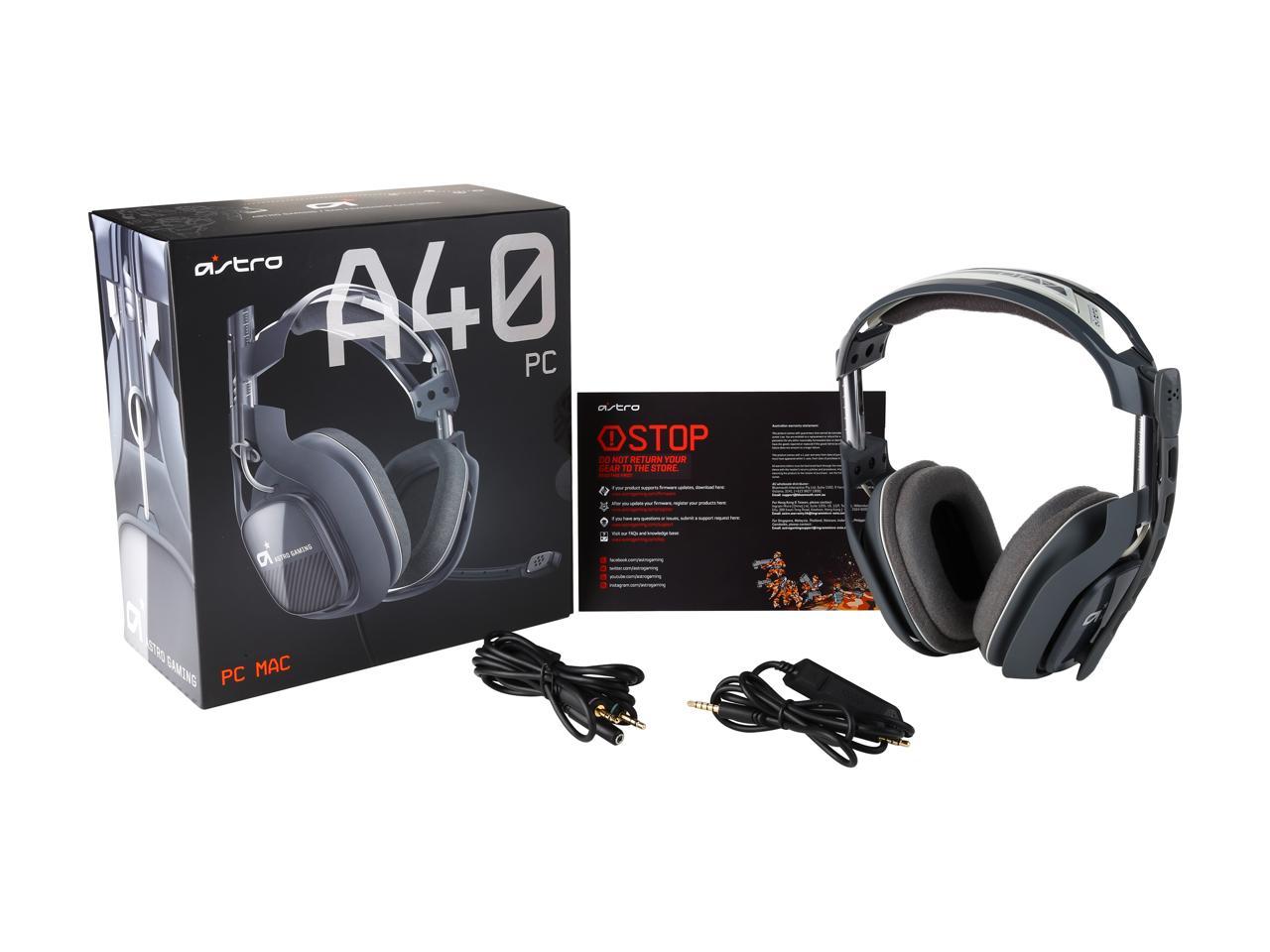 Astro Gaming A40 Over Ear PC Gaming Headset - Dark Grey - Newegg.com