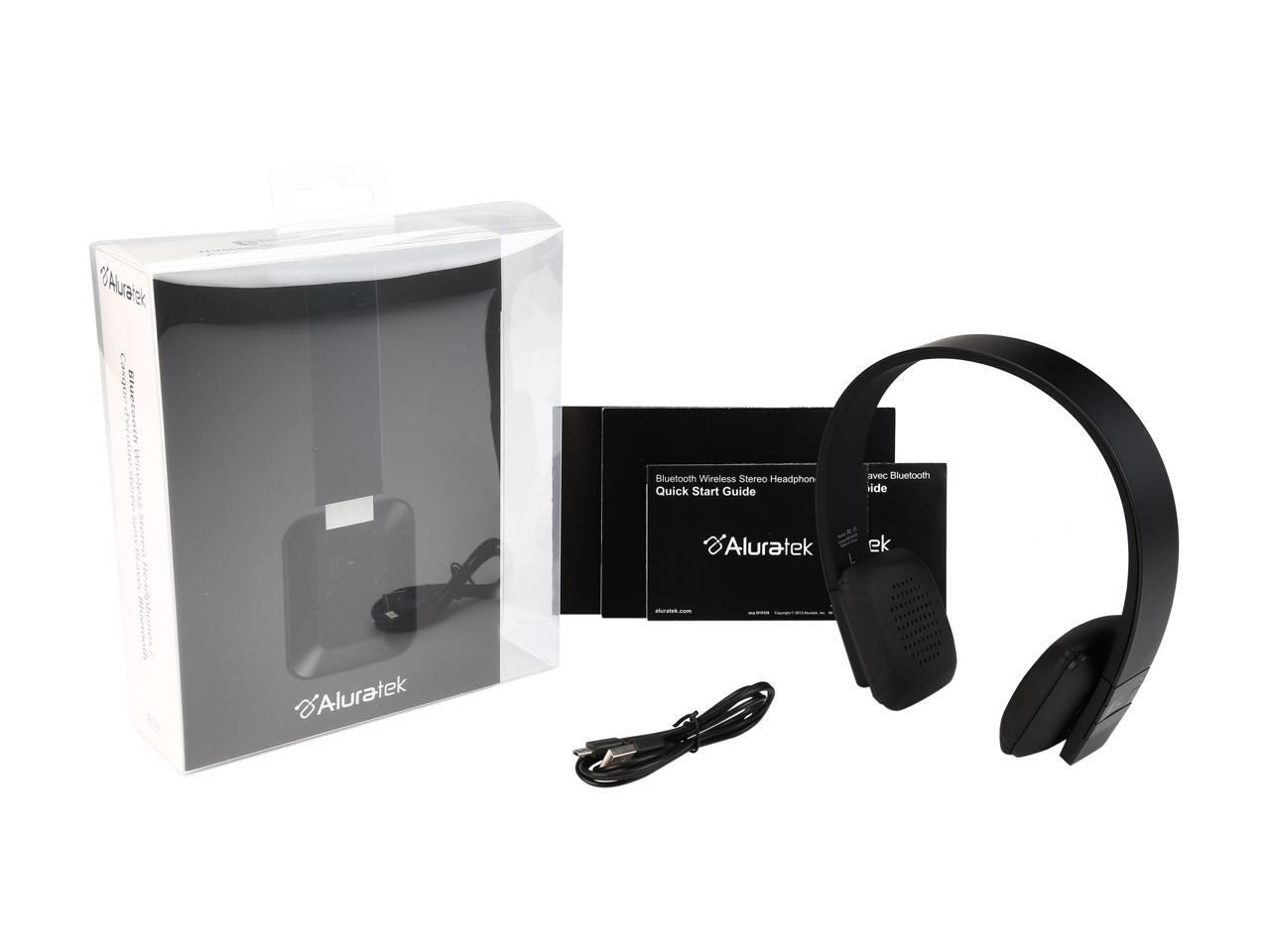 Aluratek Black ABH04FB Bluetooth Wireless Stereo Headphones