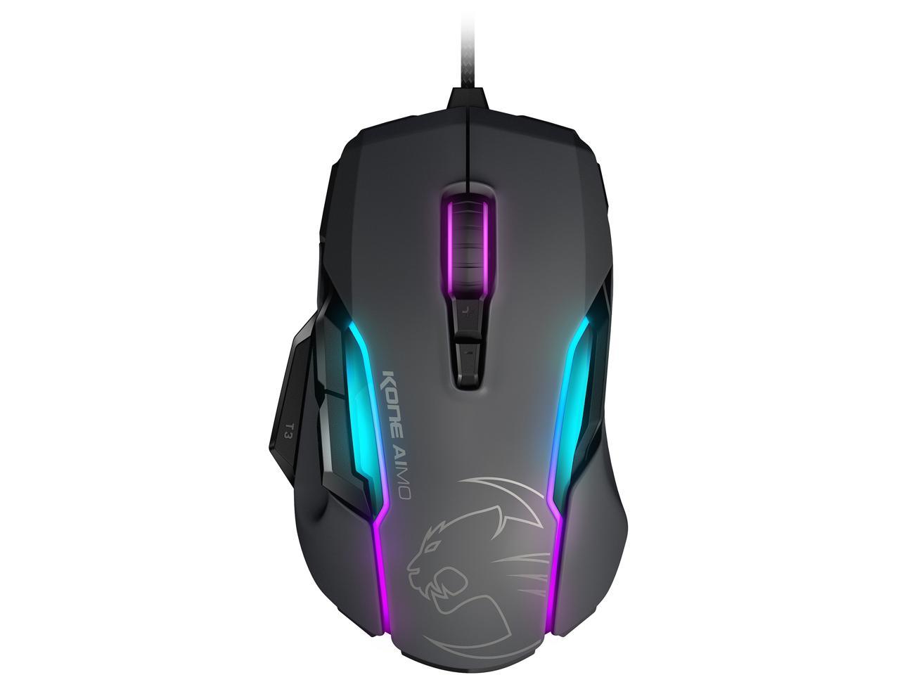 Roccat Kone Aimo Roc 11 815 Gy Gray Wired Optical Gaming Mouse Newegg Com