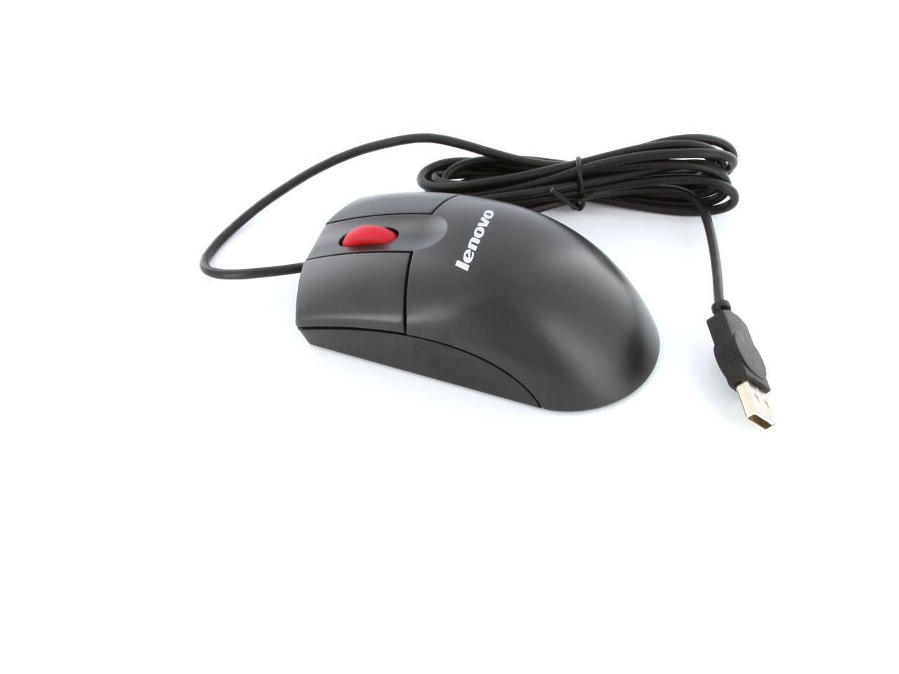 lenovo 06P4069 Black 3 Buttons 1 x Wheel USB Wired Optical 400 dpi Mouse