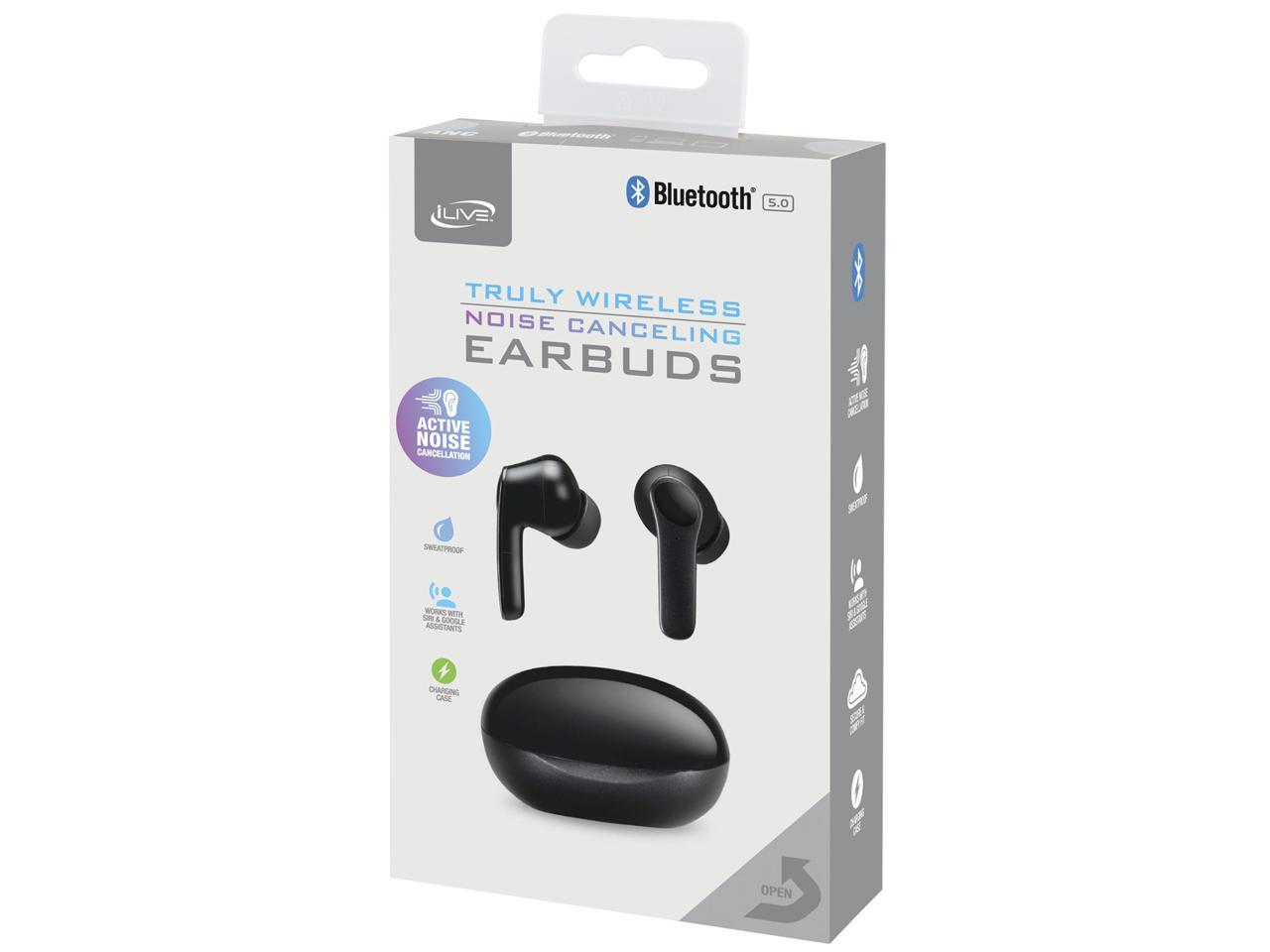 iLive Black IAEBTNQ102B Earbud Truly WireFree Earbuds with ANC and