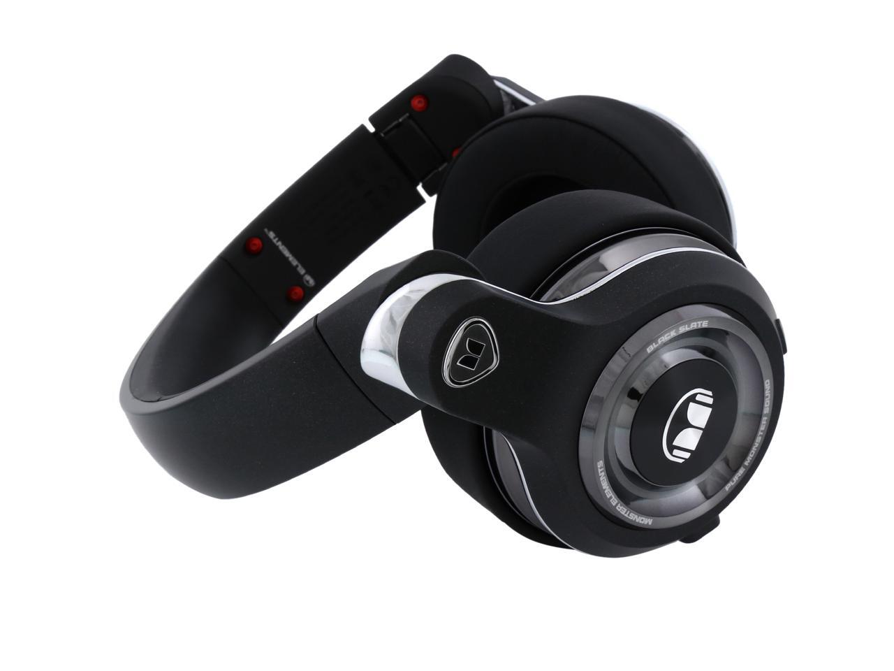 Monster Elements OverEar Bluetooth Headphones with Controls (Black Slate) Newegg.ca