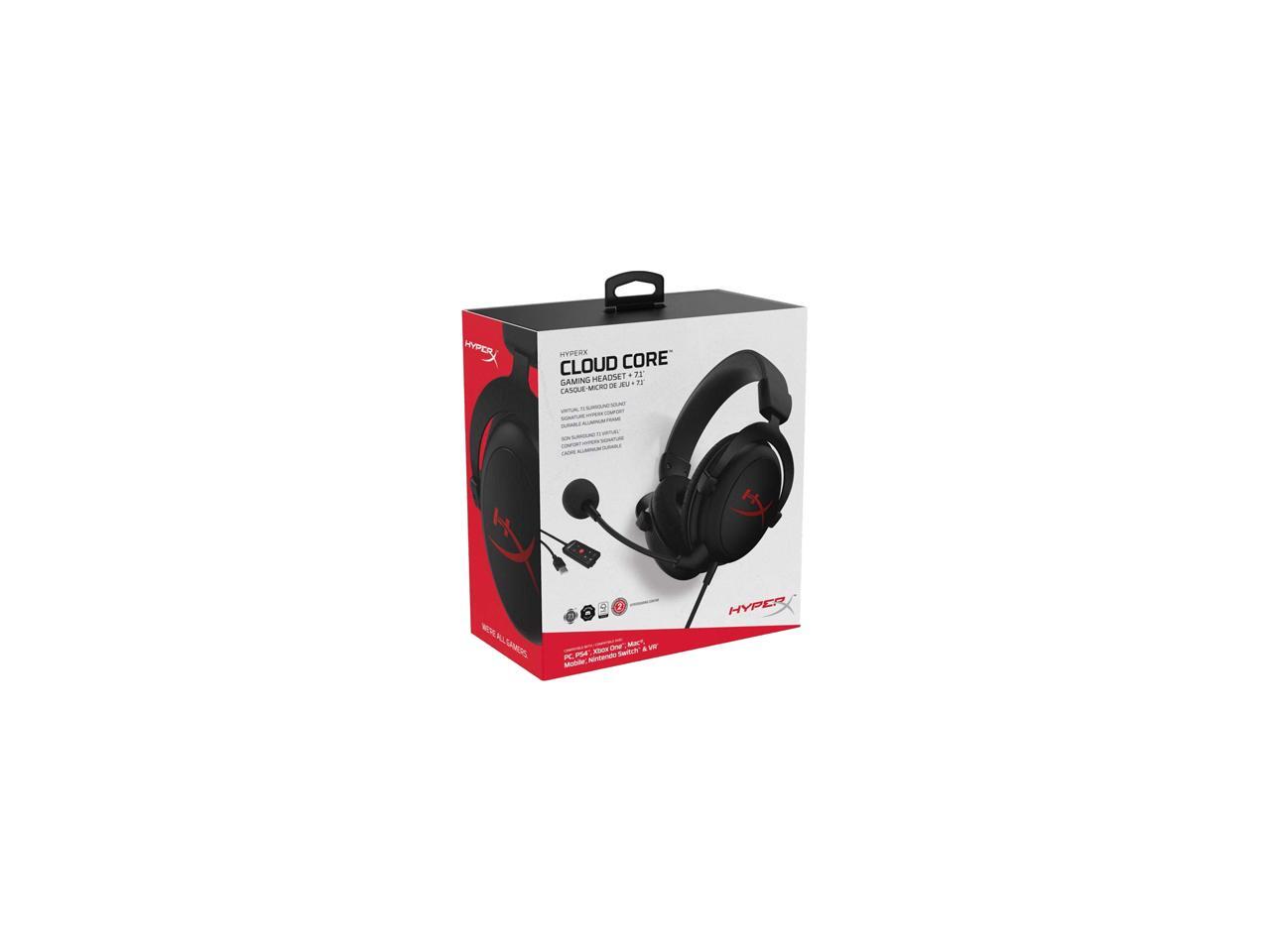 HyperX Cloud Core + 7.1 Gaming Headset (Black) HP 4P4F2AA USB 2.0