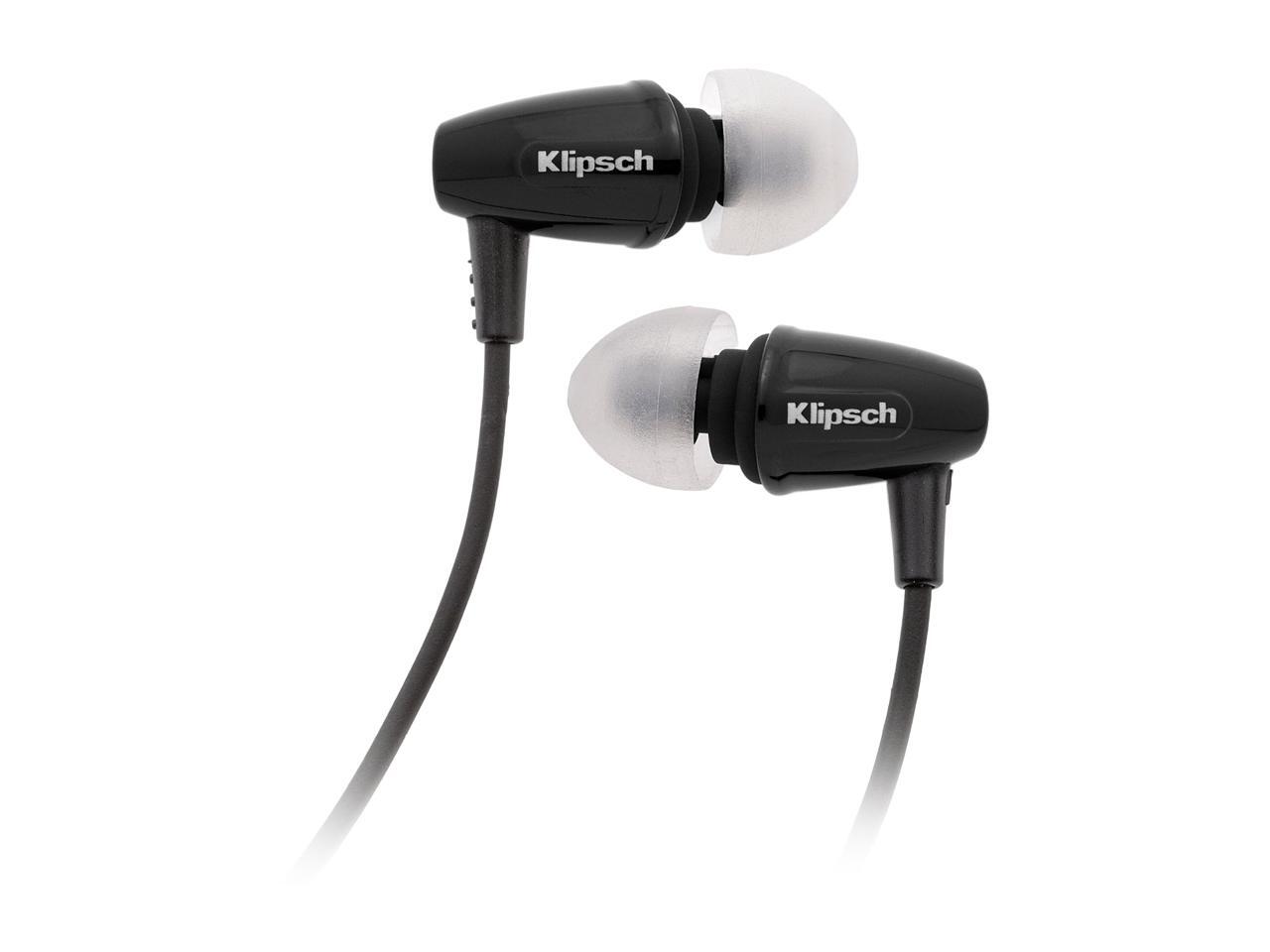 Klipsch Sleek black finish Image E1 Earbud Noiseisolating InEar Headphone