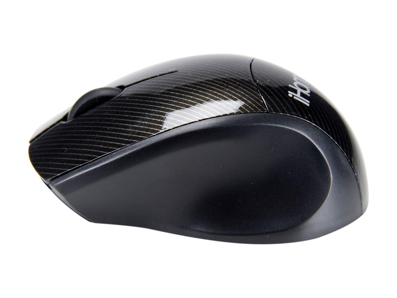 iHome IH-M186OC RF Wireless Optical Mini Notebook Mouse (Carbon Fiber ...