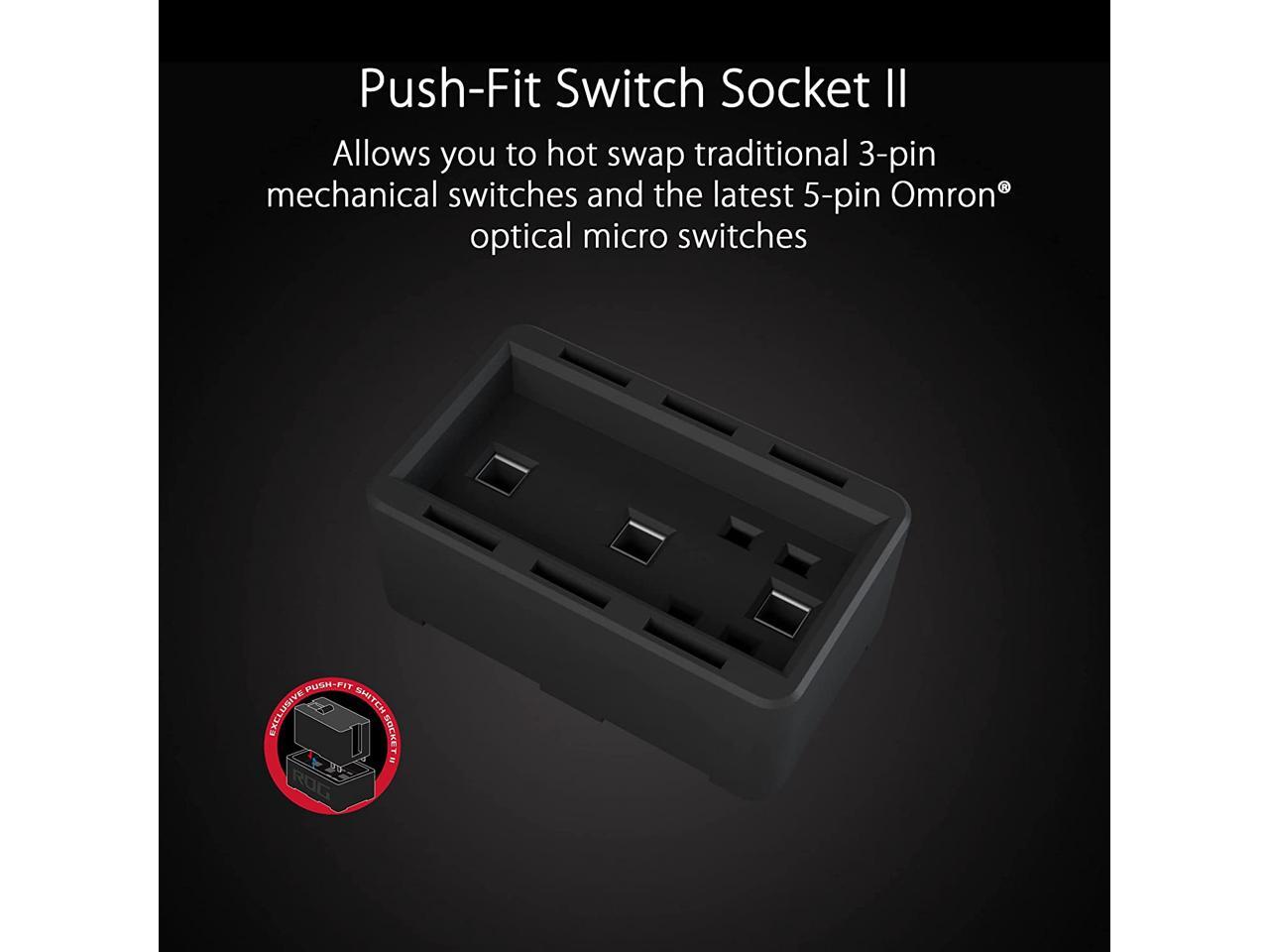 ASUS ROG Gladius III Wired Gaming Mouse Tuned 19,000 DPI Sensor, Hot