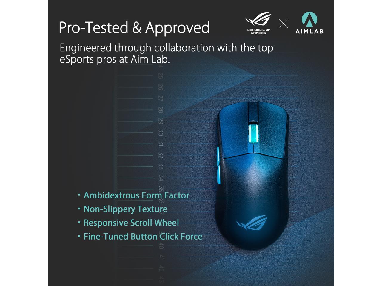 Asus ROG Harpe Ace Aim Lab Edition Gaming Mouse, 54 g Ultra-Lightwieght ...