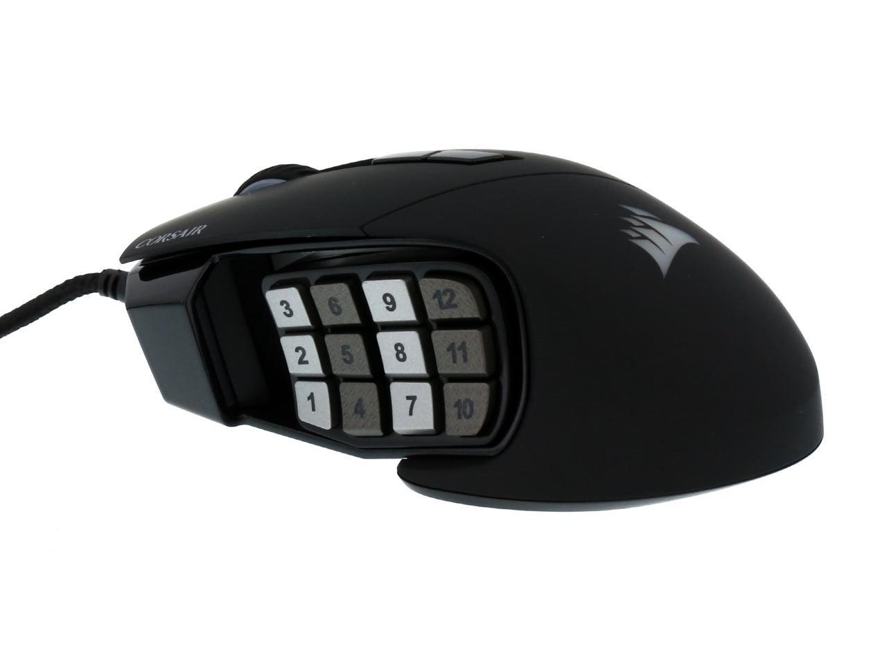 Corsair Gaming Scimitar Rgb Mobammo Gaming Mouse Black Key Slider