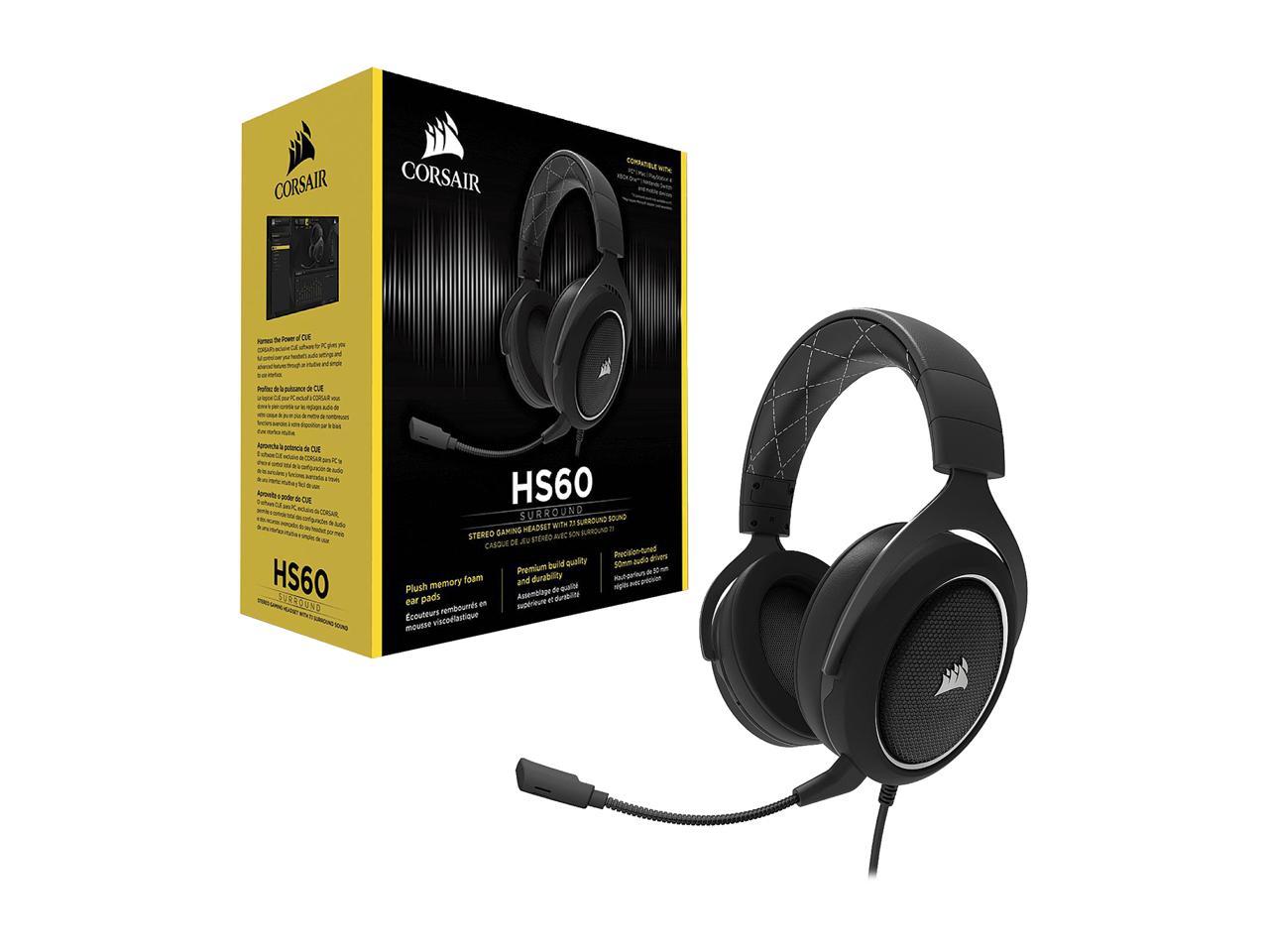 Corsair Hs60 Surround Stereo Gaming Headset With 7.1 Surround Sound 