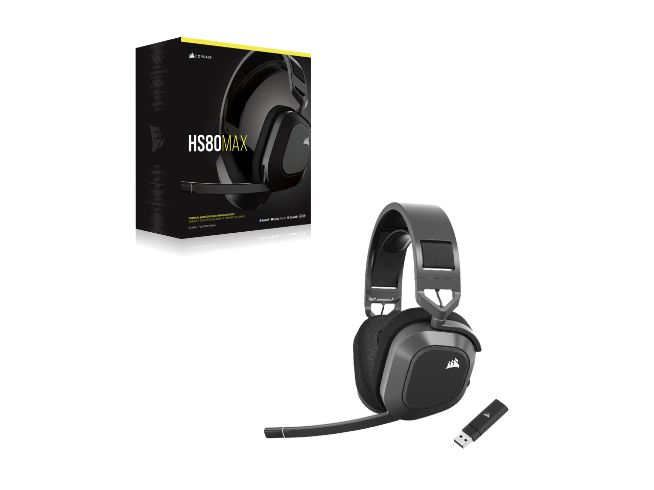 Corsair HS80 MAX Wireless Multiplatform Gaming Headset with Bluetooth