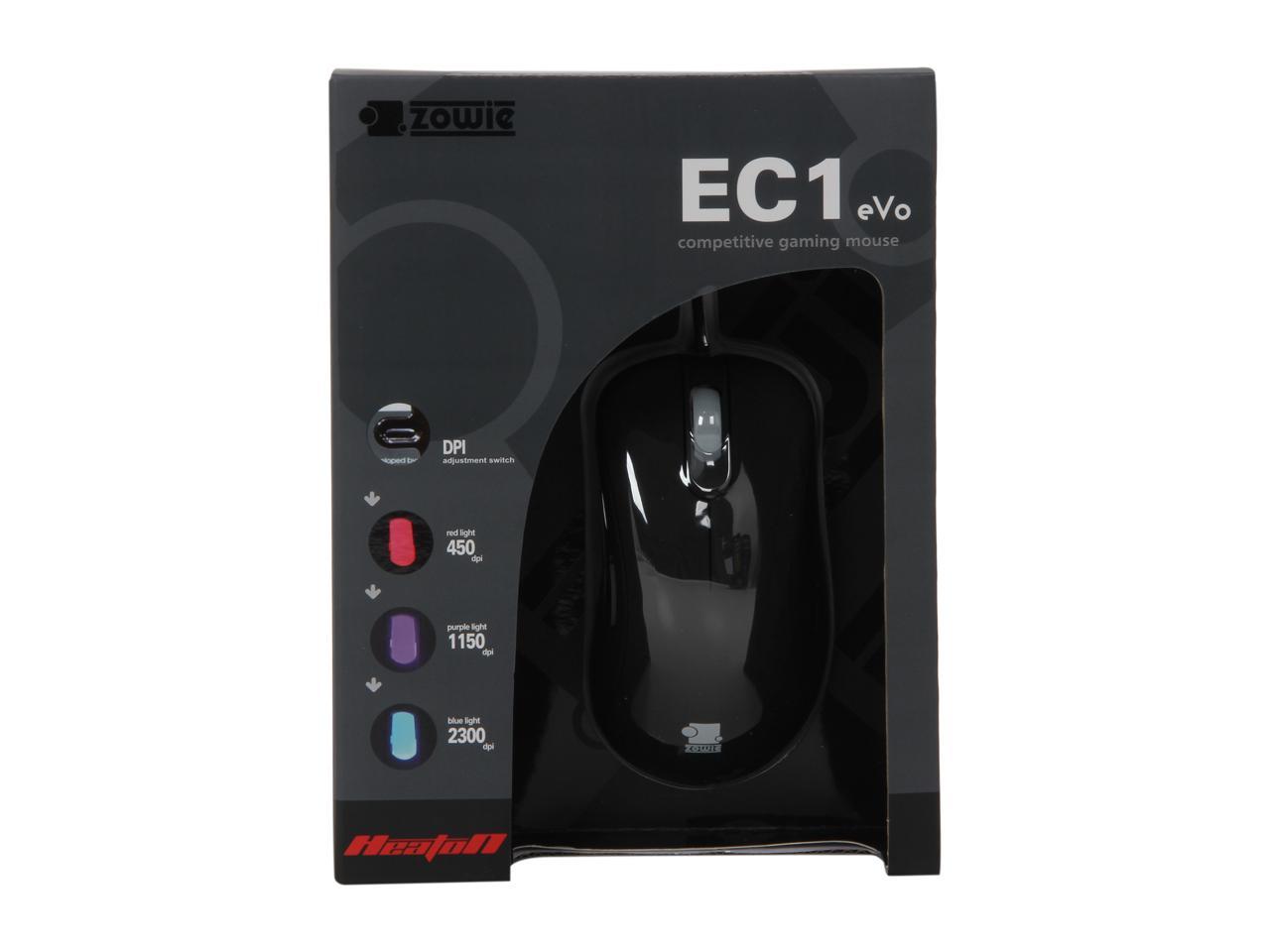 ZOWIE GEAR EC1 eVo Black 5 Buttons 1 x Wheel USB Wired Optical 2300 dpi  Gaming Mouse
