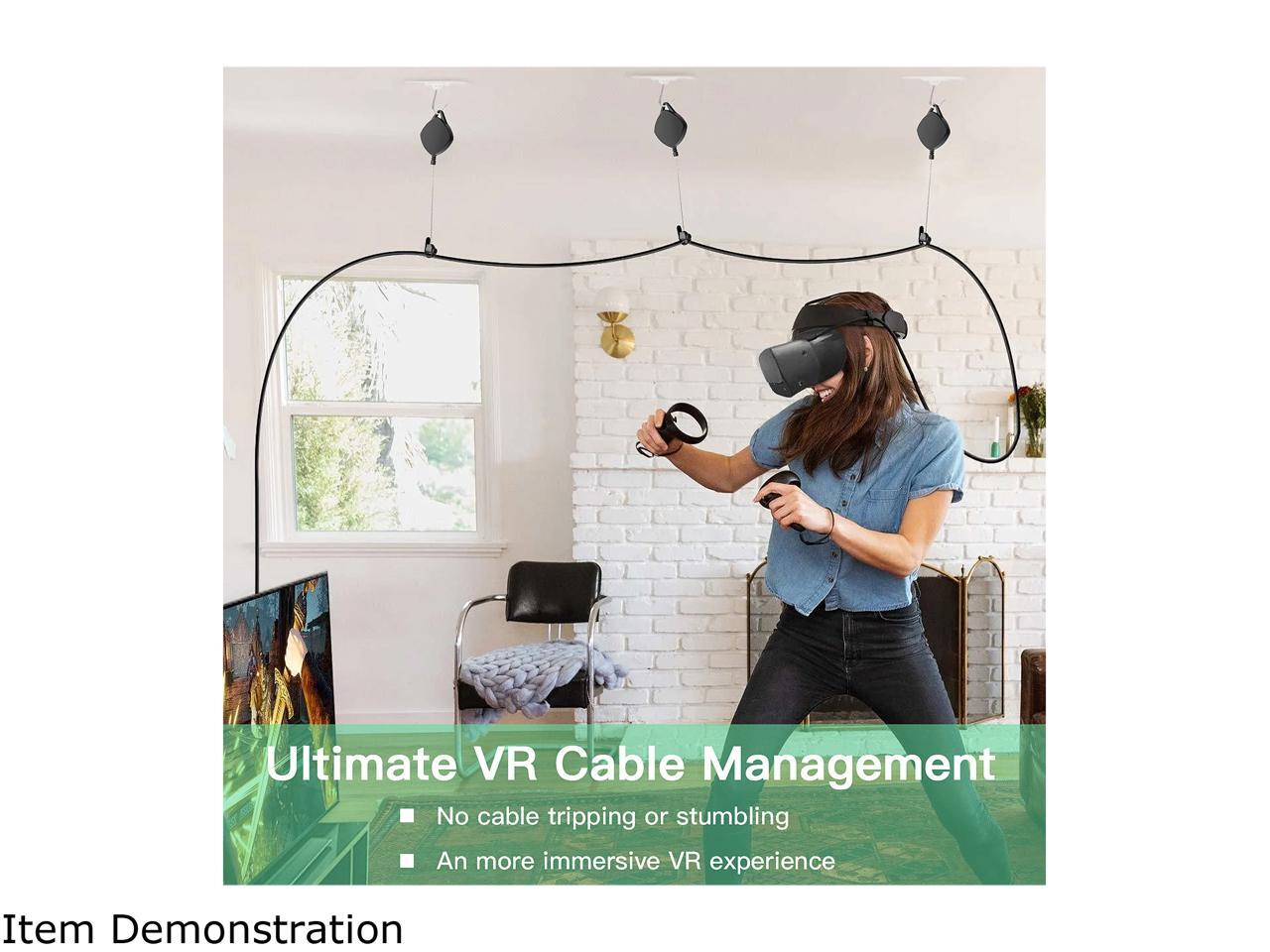 NexiGo VR Cable Management System 6 Packs, Black