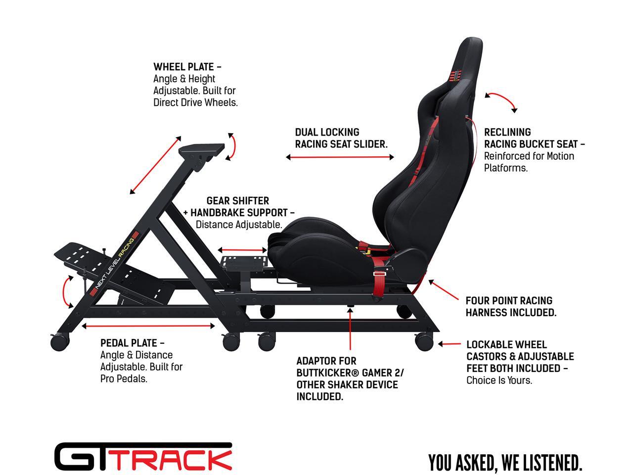 Next Level Racing GT Track Simulator Cockpit Professional Grade