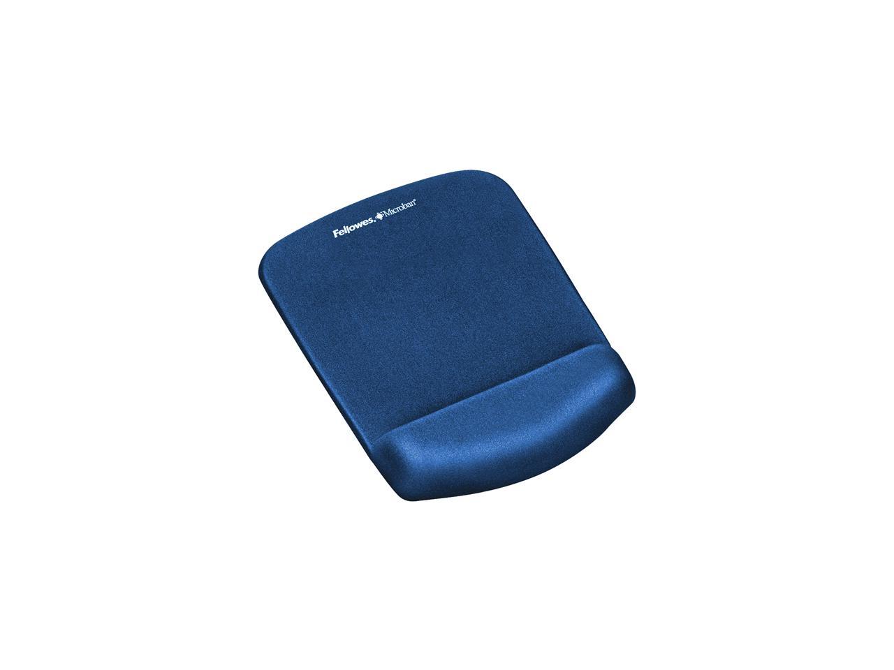 Fellowes 9287301 PlushTouch Mouse Pad Wrist Rest with Microban Blue