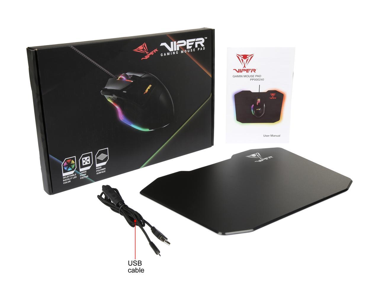 patriot viper gaming led mouse pad