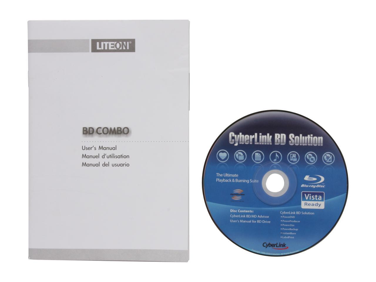 LITEON Black BluRay DVD Drive & DVD Burner with LightScribe SATA
