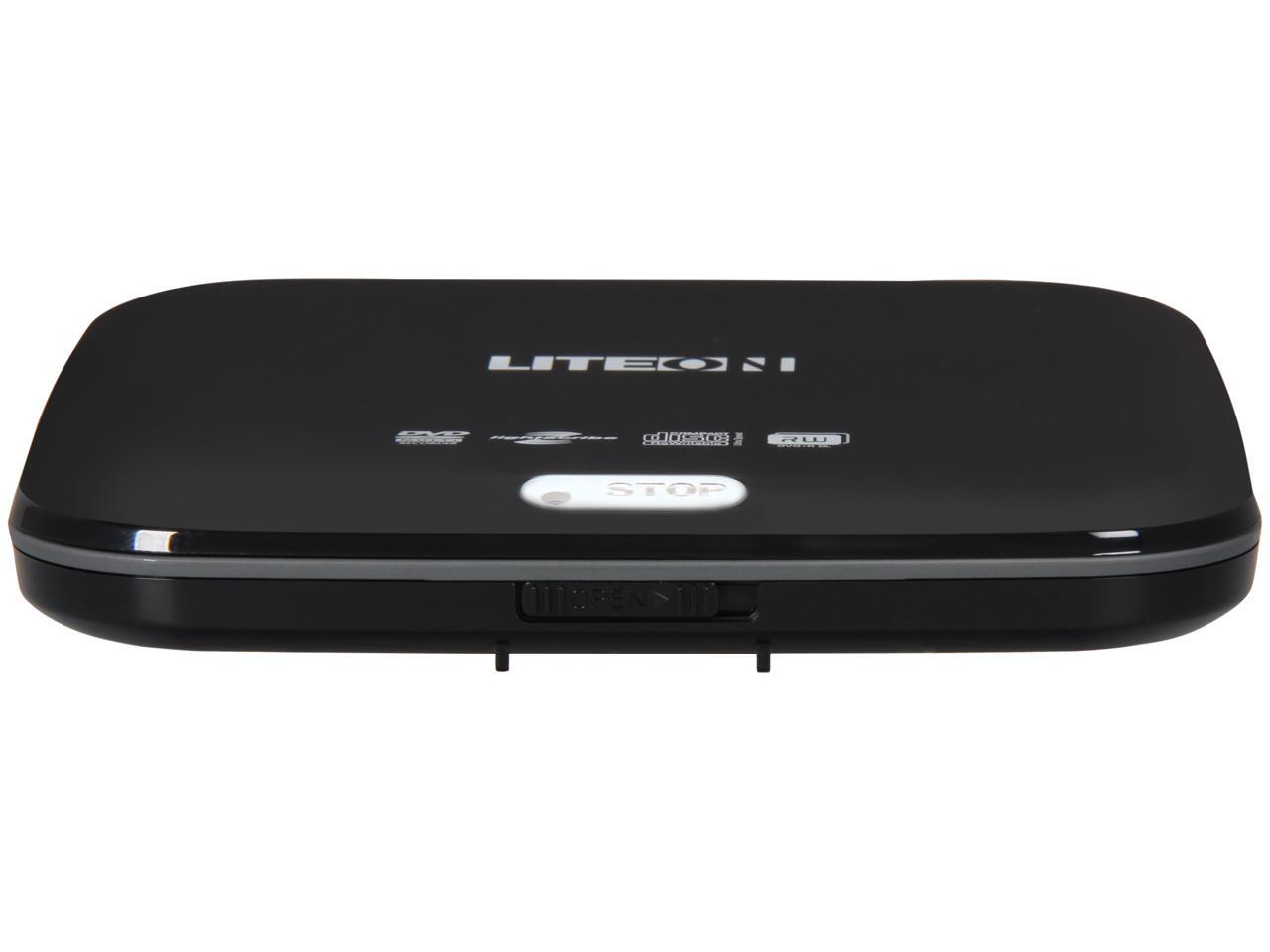 LITEON USB Black 8X External Top Load DVD/CD Burner Model eTAU20896