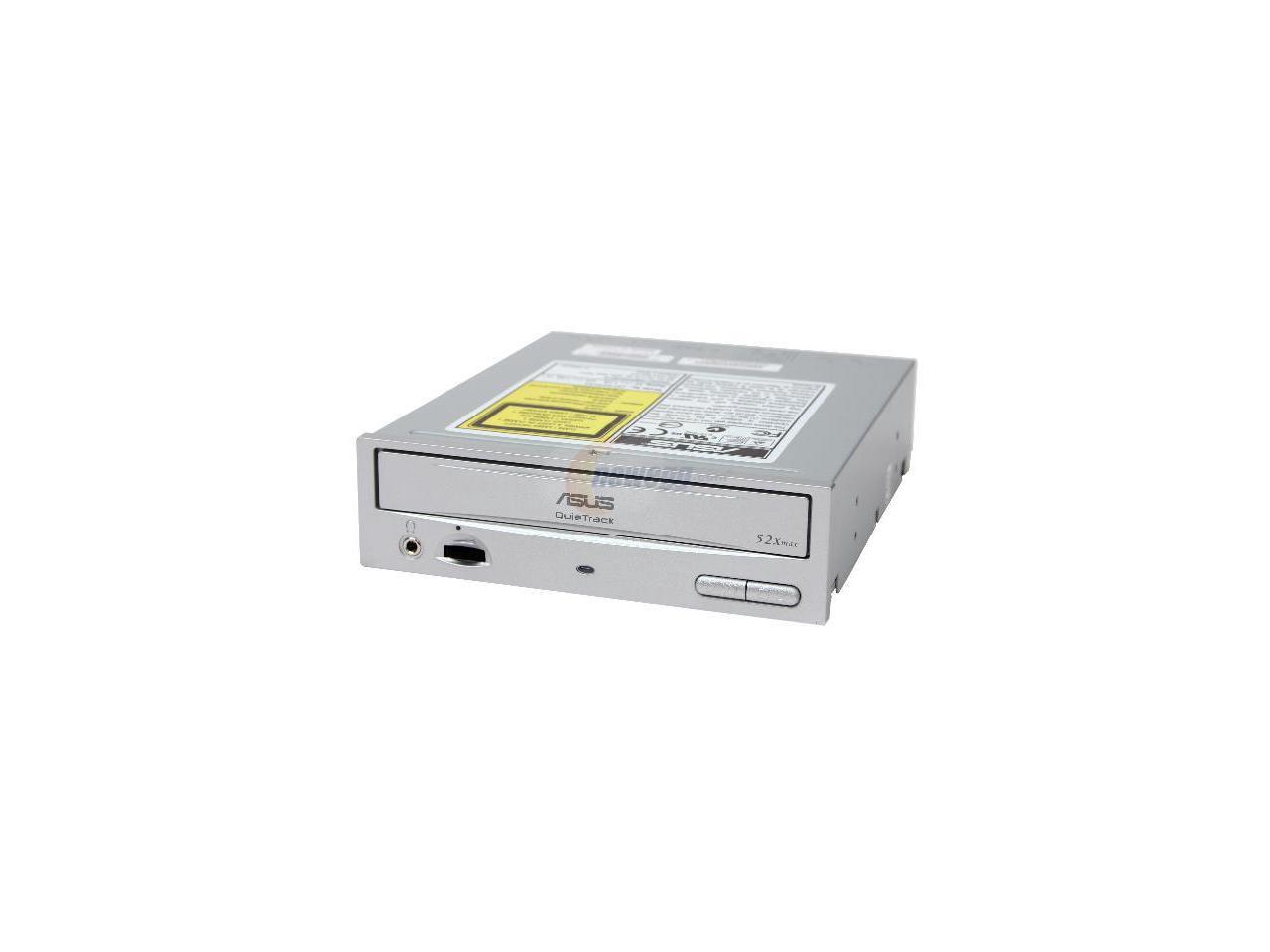 ASUS Silver 52X CDROM EIDE/ATAPI CDROM Drive With Blue LED Model CD
