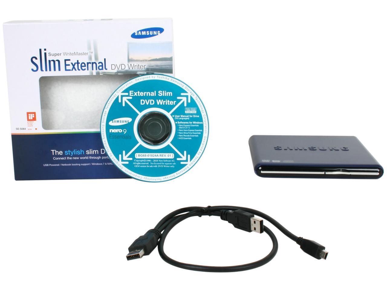 SAMSUNG USB 2.0 Slim External DVD Writer (Blue) Model SES084D/TSLS Newegg.ca