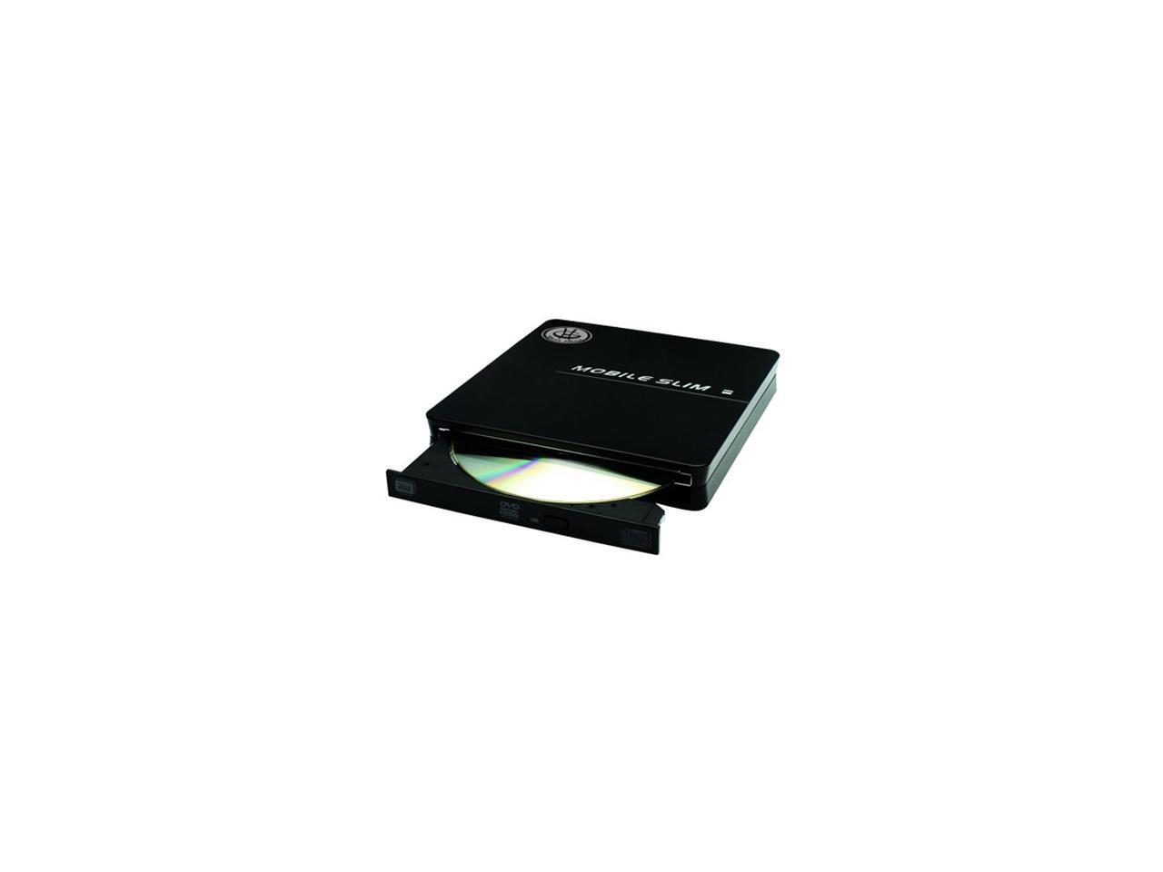 GEAR HEAD USB 2.0 Black Slim External DVD Burner Model 8XDVDEXTLS
