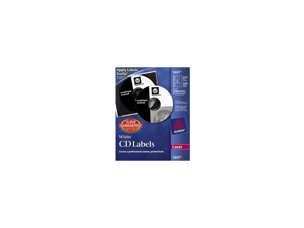 Avery CD Labels, Print To The Edge, Permanent Adhesive, 250 Disc Labels ...