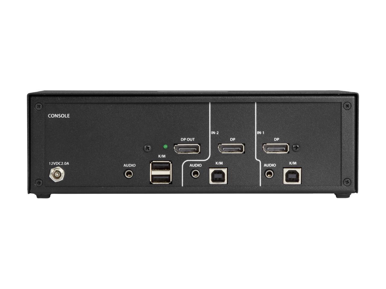 Black Box SS2P-SH-DP-U Secure NIAP 3.0 Single-Head 4K DisplayPort USB ...