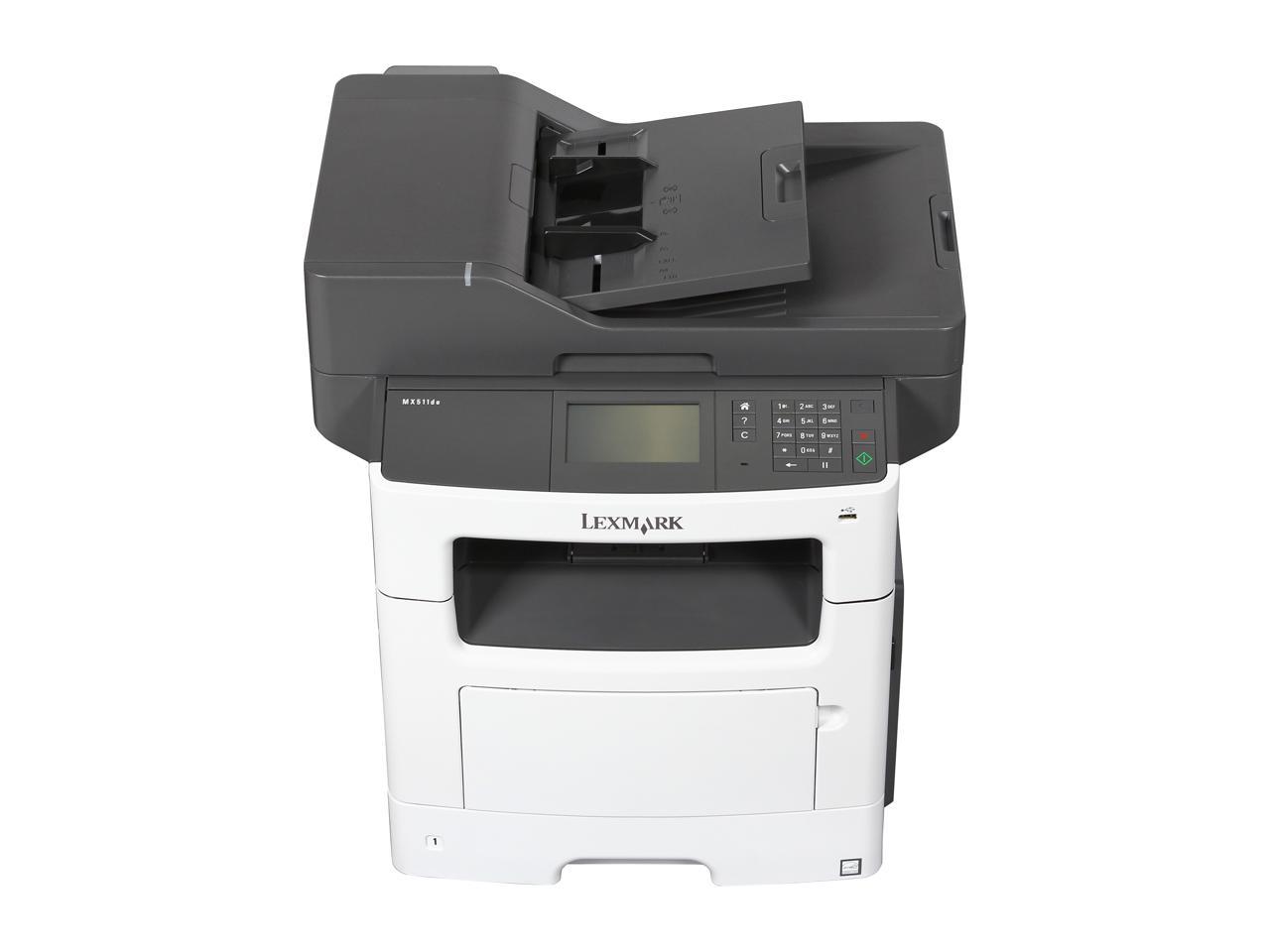 Где серийный номер мфу lexmark mx511de