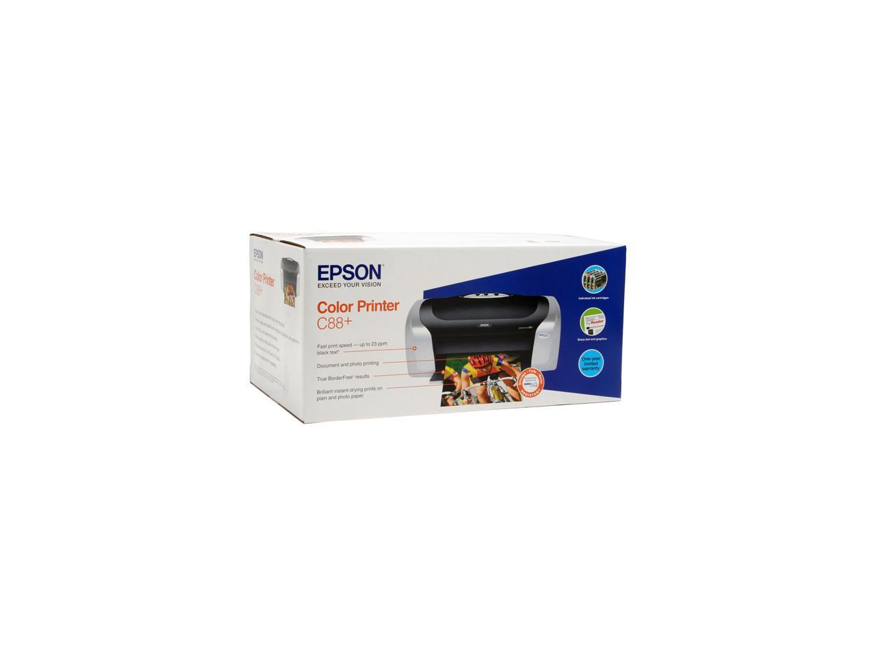 Epson Stylus C88 C11c617121f Inkjet Personal Color Printer Neweggca 9306