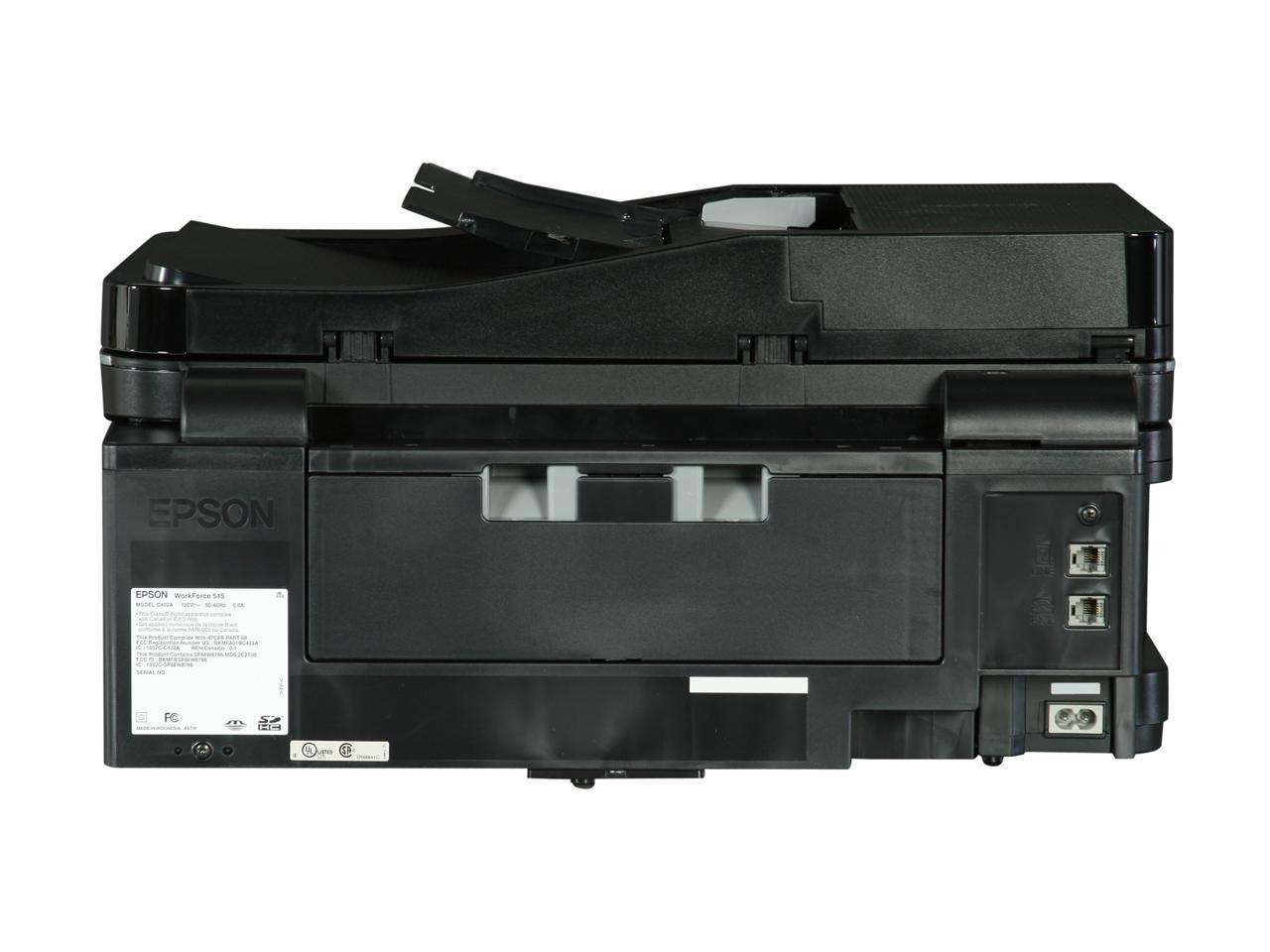 Epson Workforce 545 C11cb88201 Wireless Micropiezo Inkjet Mfc All In One Color Printer Neweggca 4580
