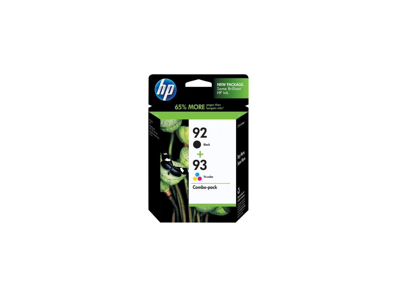 HP 92/93 Black/Tri-color Inkjet Print Cartridges Combo Pack (C9513FN ...