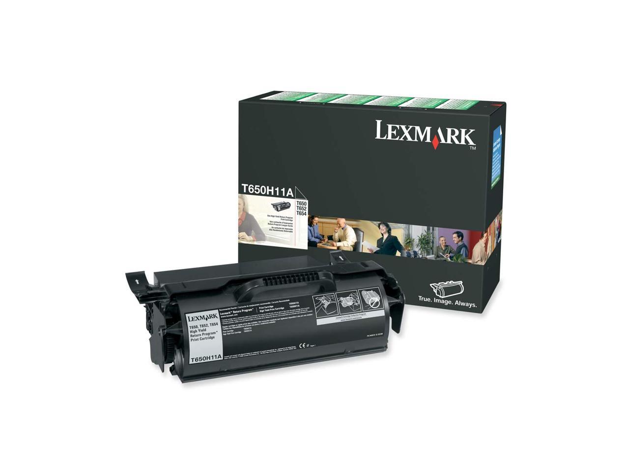 2PK Lexmark T650H11A T650H21A High Yield Black to Lexmark T650 T652 T654  25K*2 