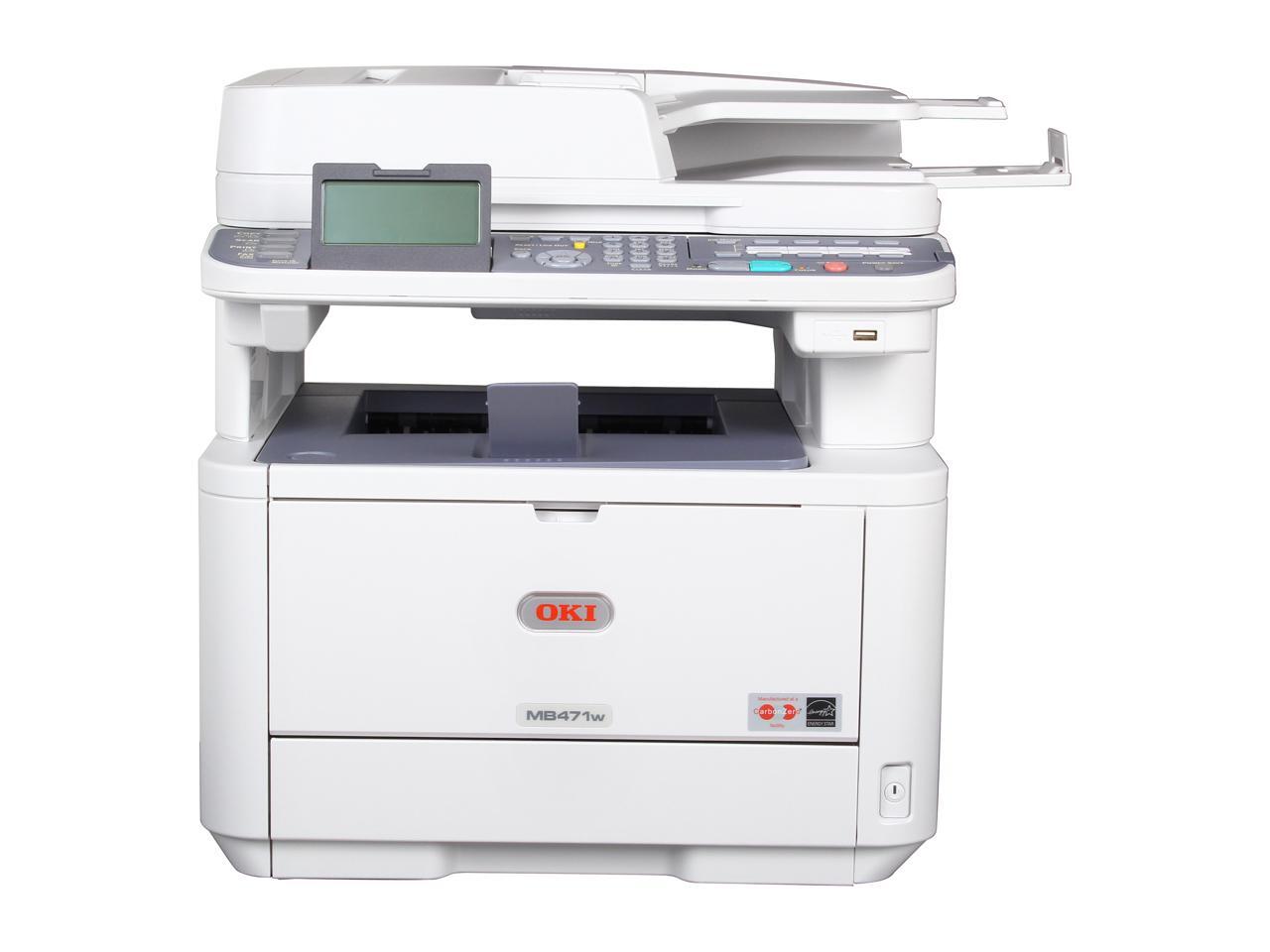 OKIDATA MB471w MFP/ All-In-One Up to 35 ppm Mono LED Wireless Printer ...