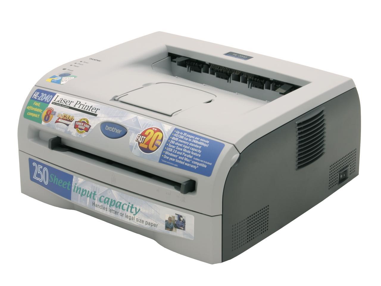 Used - Very Good: Brother HL Series HL-2040 Personal Monochrome LPT / USB  Laser Printer 