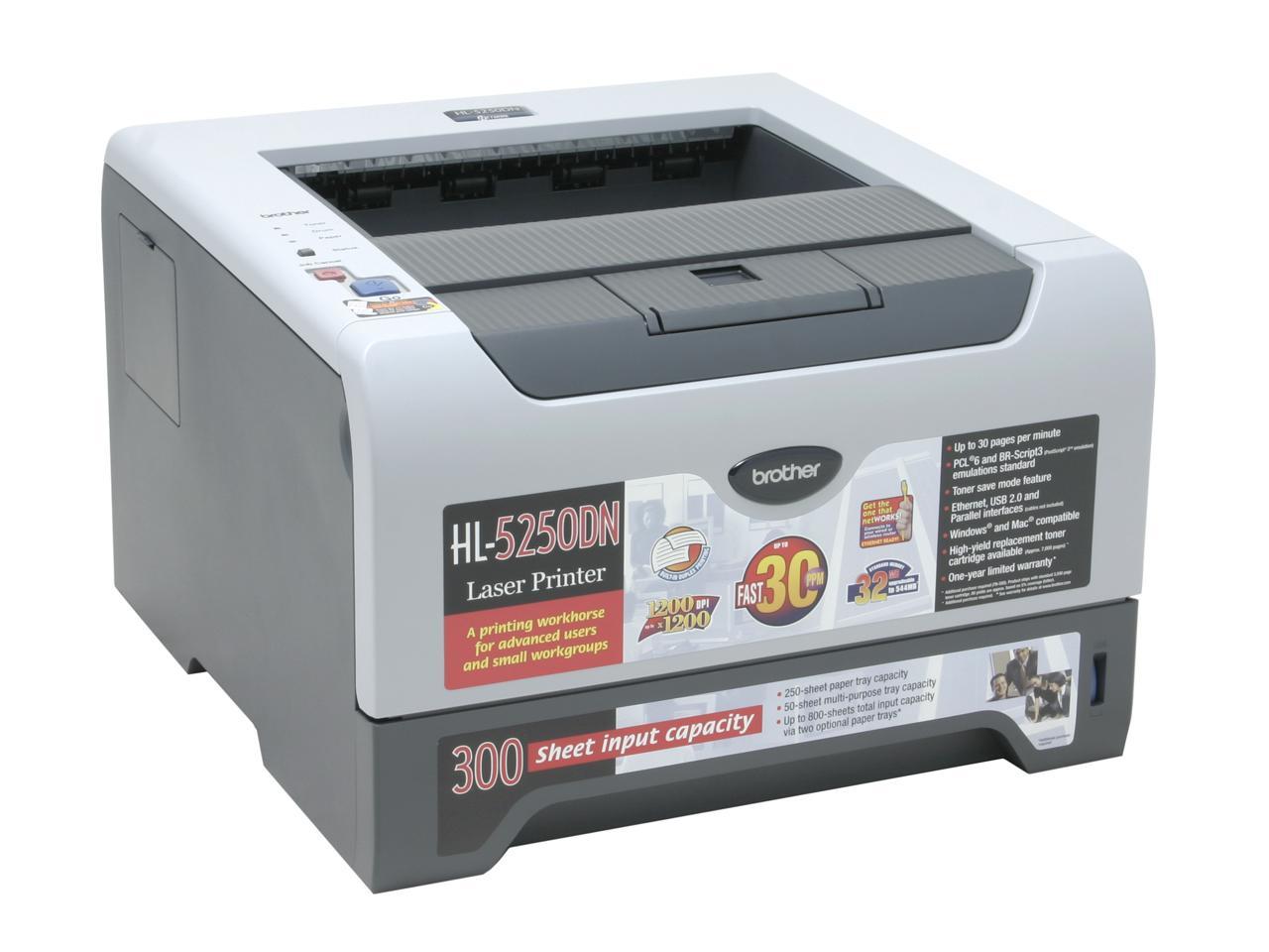 Brother Hl Series Hl 5250dn Workgroup Monochrome Laser Printer Newegg Com