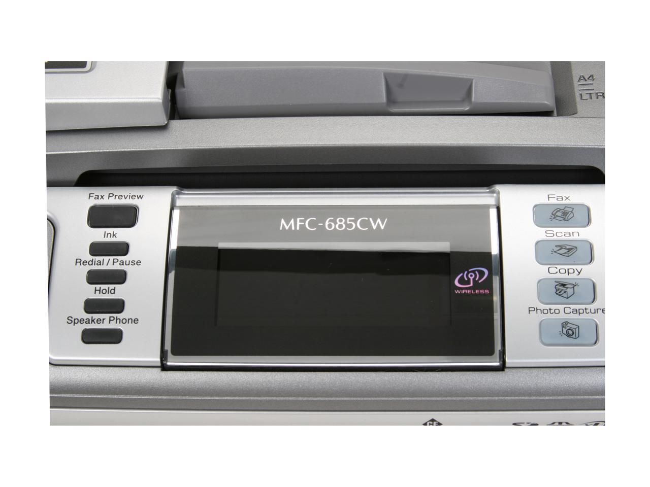 Brother MFC series MFC-685CW Up to 30 ppm Wireless InkJet MFC / All-In
