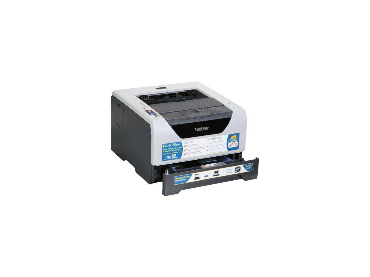 brother HL5370DW Monochrome Laser Printer with Wireless Networking and
