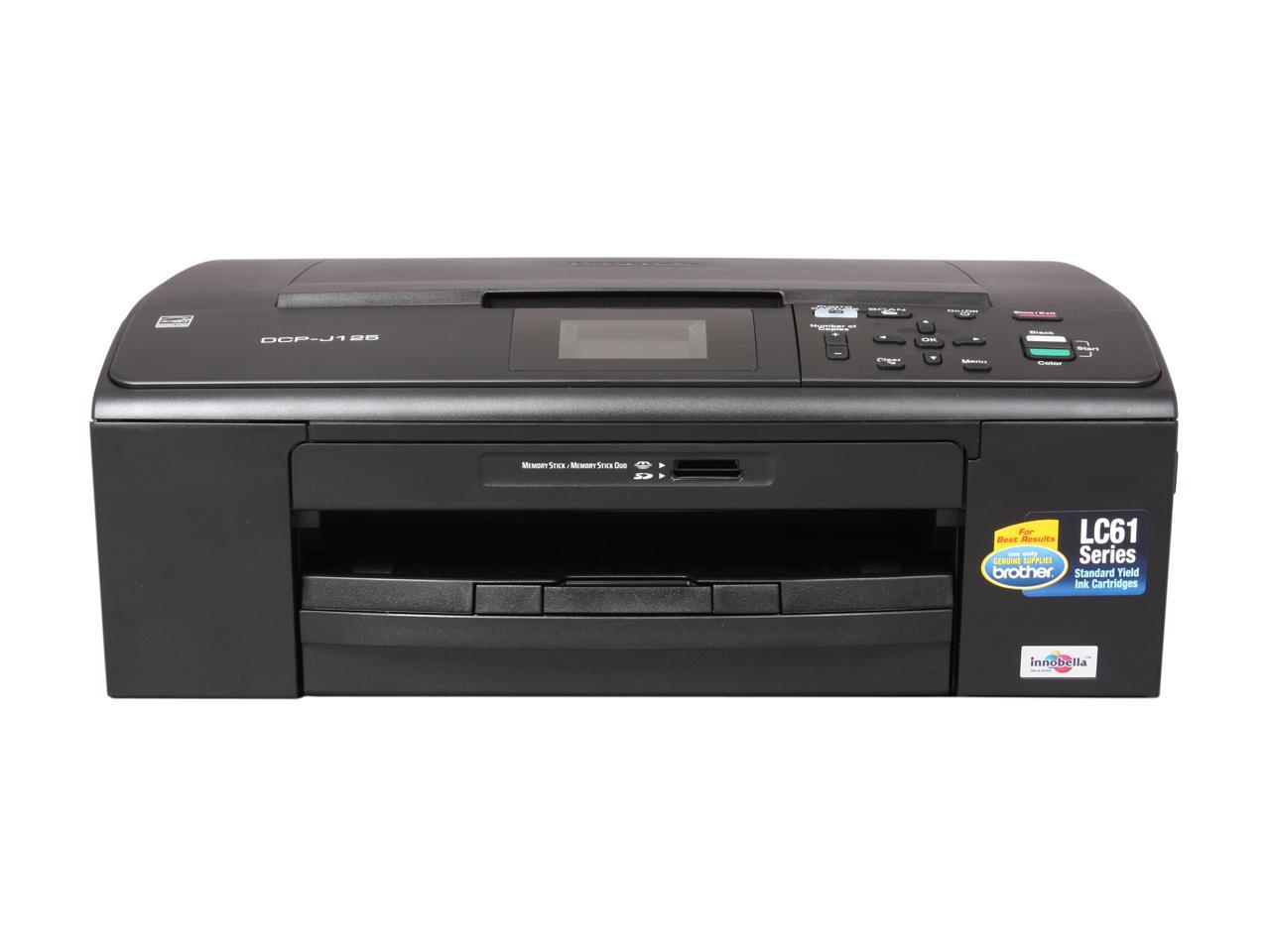 Brother Dcp Series Dcp J125 Usb Inkjet Mfc All In One Color Multifunction Printer 2627