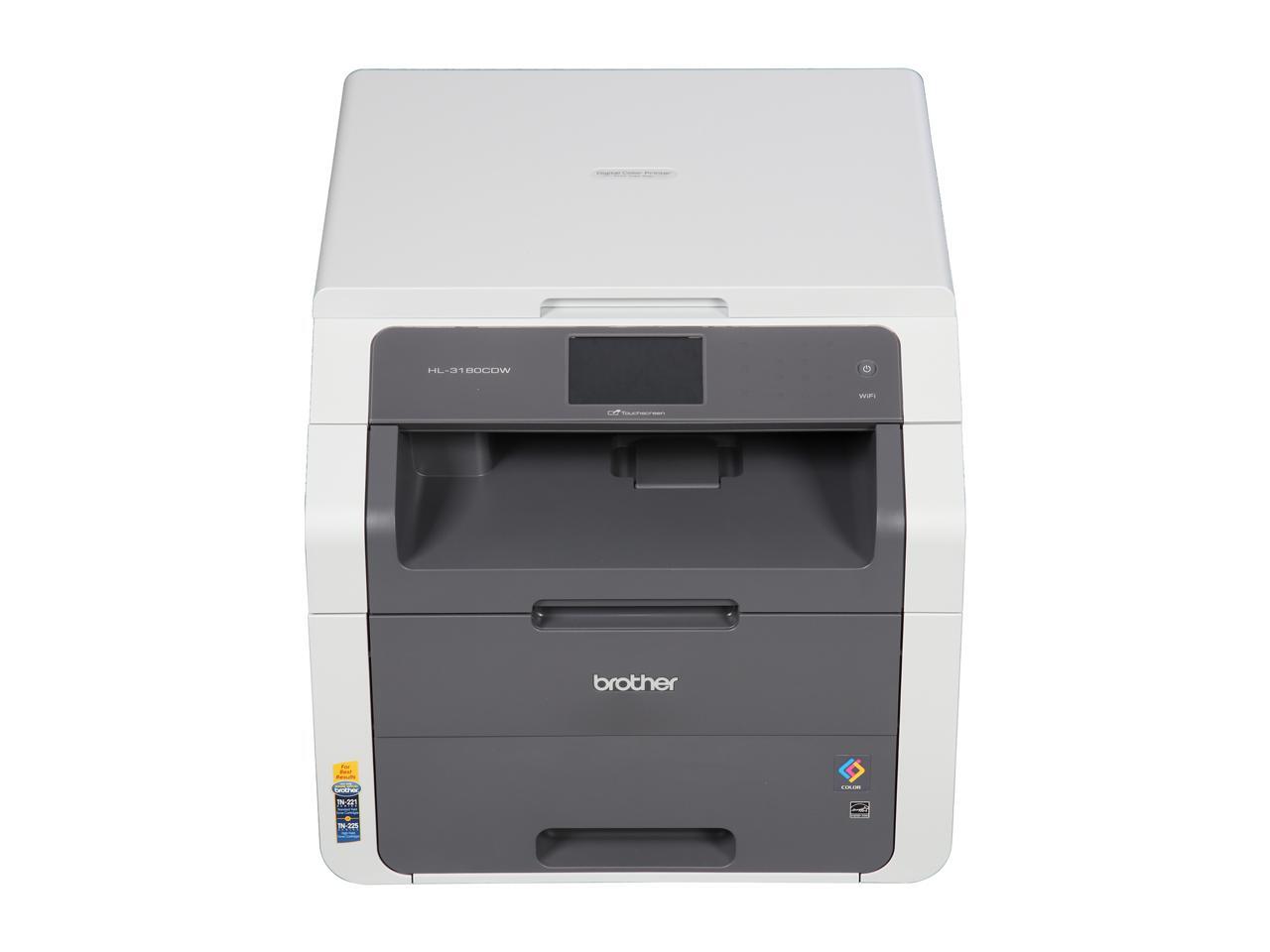 Brother HL3180CDW Duplex Wireless USB Color Laser Printer Newegg.ca