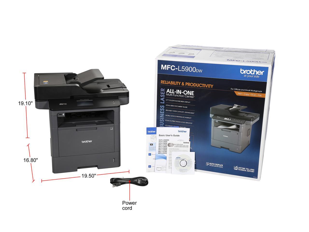 Brother MFCL5900DW AllinOne Monochrome Laser Printer