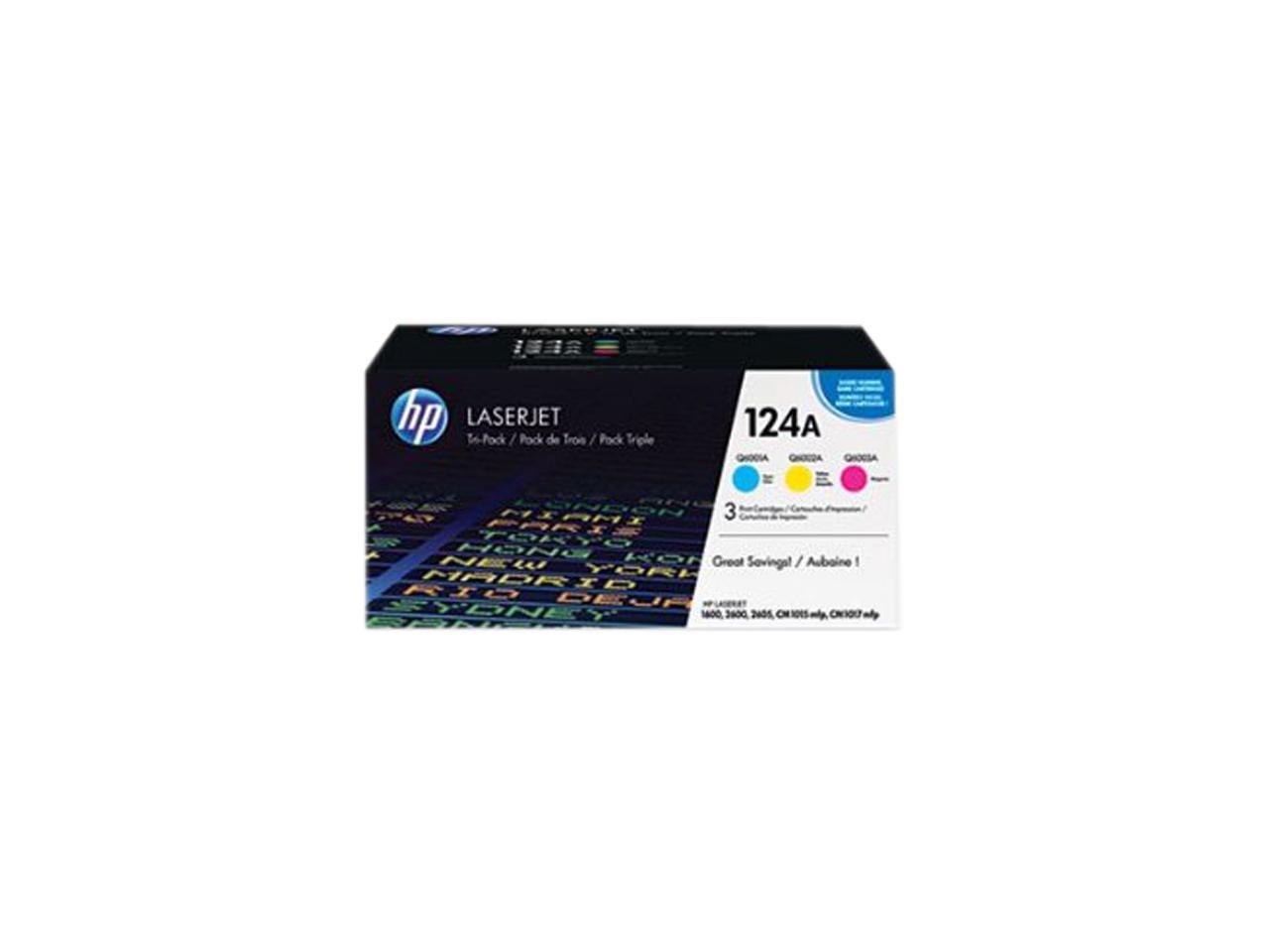 Hp 124a Cyanmagentayellow Tri Pack Laserjet Toner Cartridges Ce257a Neweggca 6526