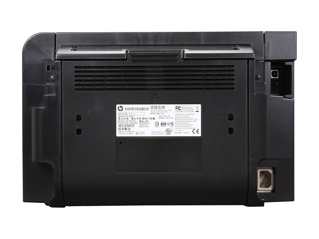 HP LaserJet Pro P1606DN Workgroup Monochrome Ethernet (RJ-45) / USB ...