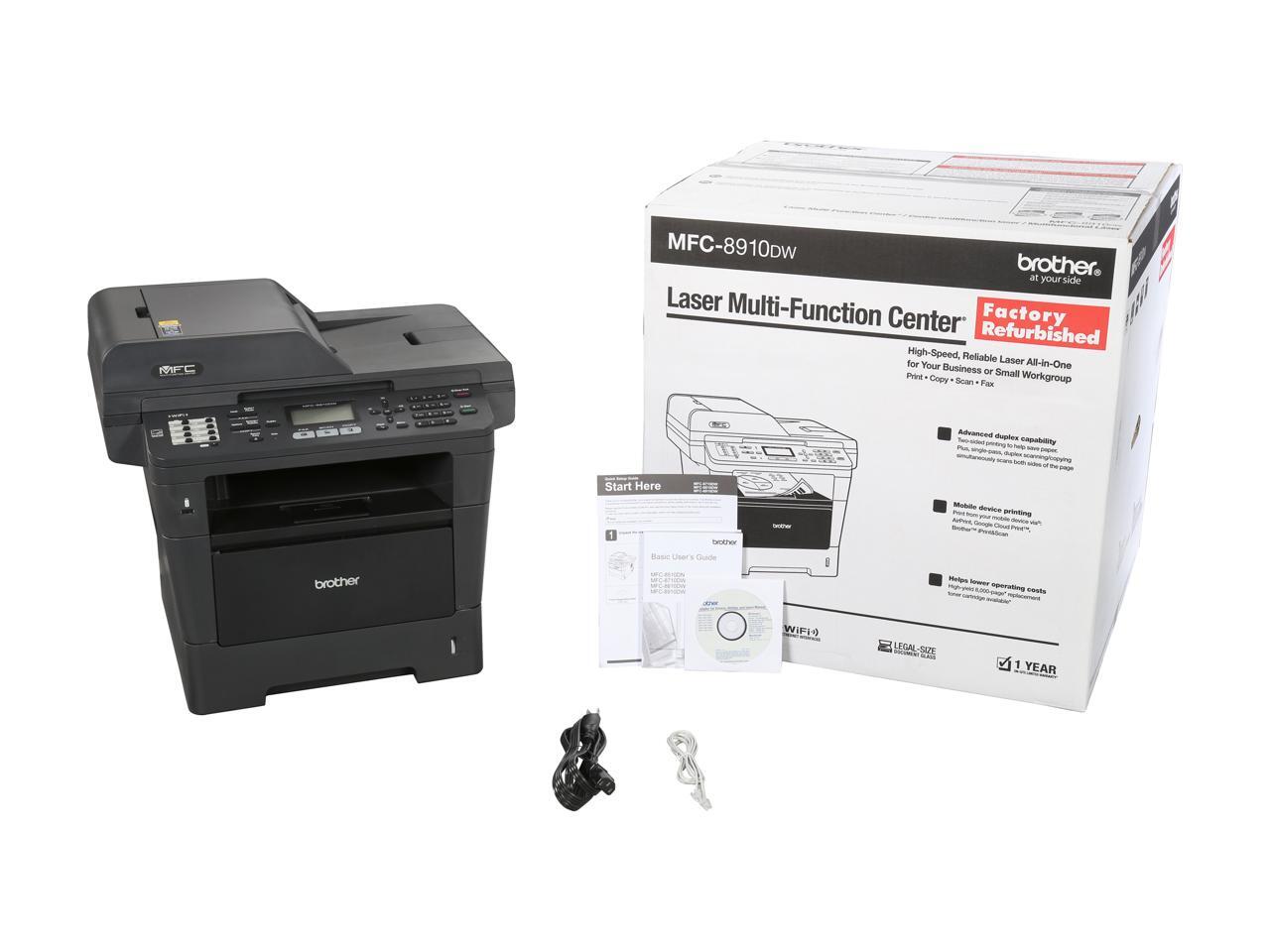 Refurbished Brother MFC8910DW High Speed AllInOne Laser Printer